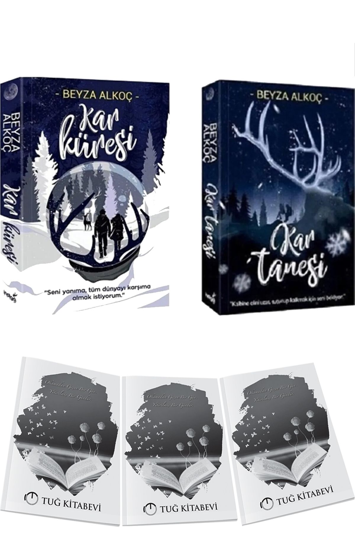 İndigo Kitap Kar Küresi Kar Tanesi Karton Kapak 2li Set + Hediyeli