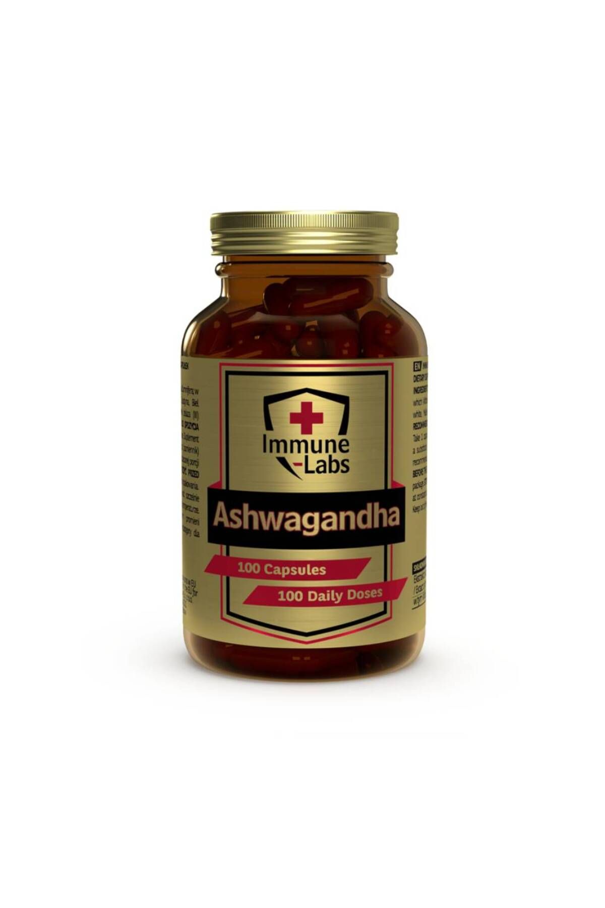 Immune Labs Ashwagandha, 100 Capsule, Immune Labs, Supliment Alimentar Pentru Sanatate - Mărime unică