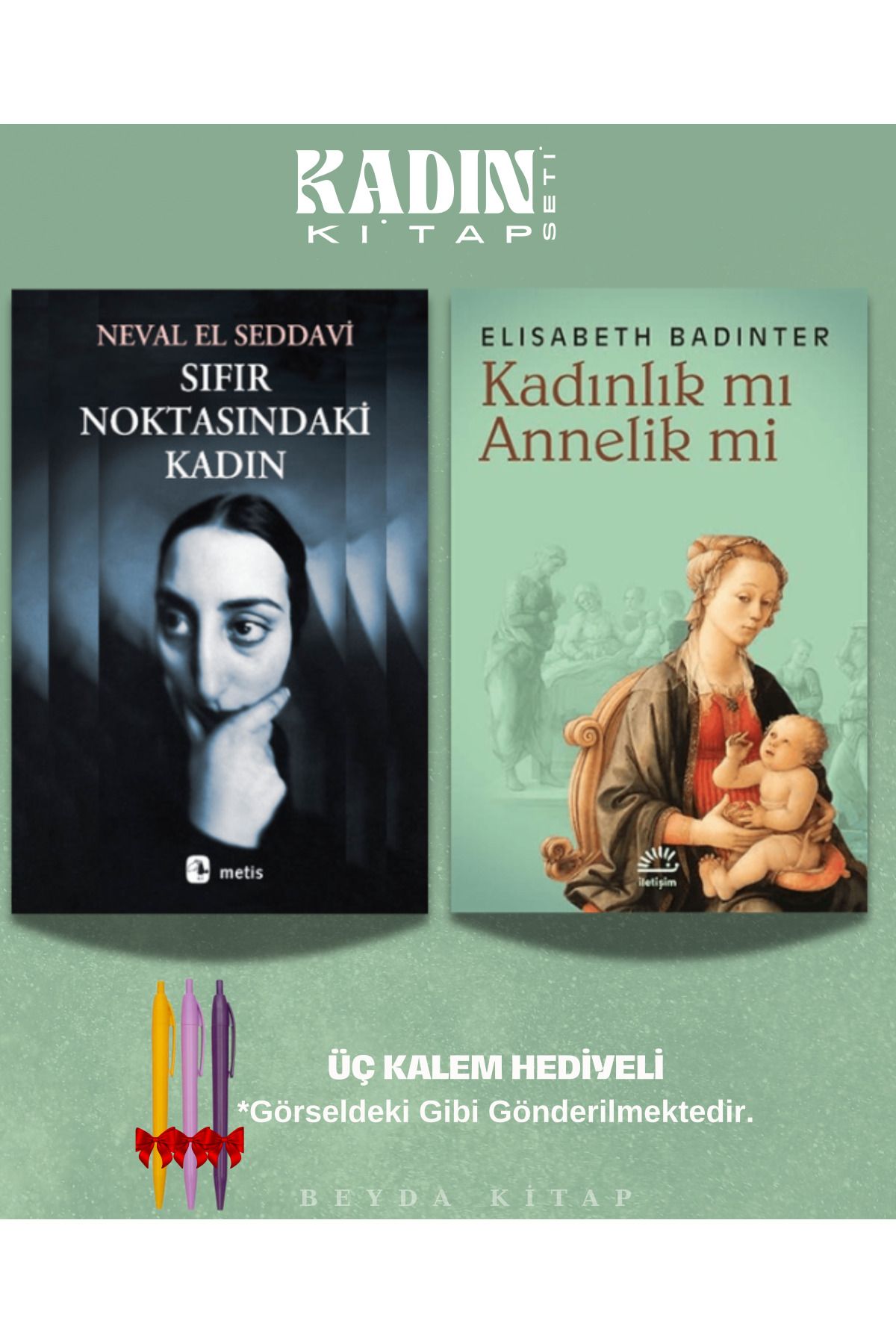 Metis Yayınları Sıfır Noktasındaki Kadın - Kadınlık mı Annelik mi - Kitap Seti - Üç Kalem Hediyeli