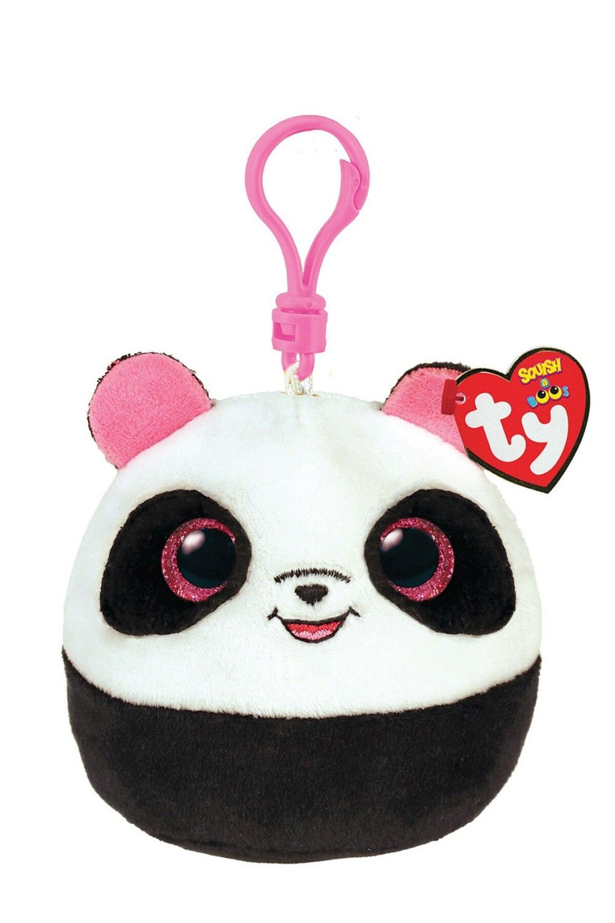 TY Căciuli Pufoase Plus Breloc 8,5 Cm, Model Panda, Bambus - One Size