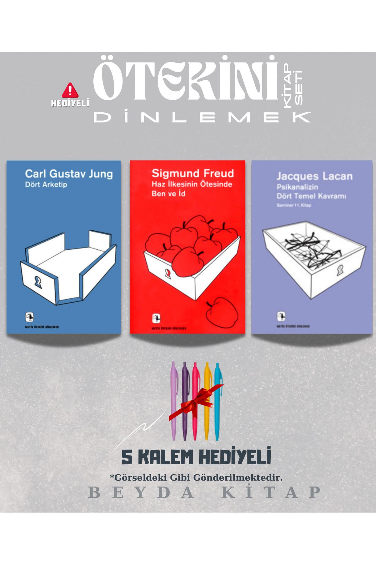 Metis Yayınları Dört Arketip - Ben ve İd - Psikanalizin Dört Temel Kavramı - Üç Kalem Hediyeli - (3 Kitap Set)