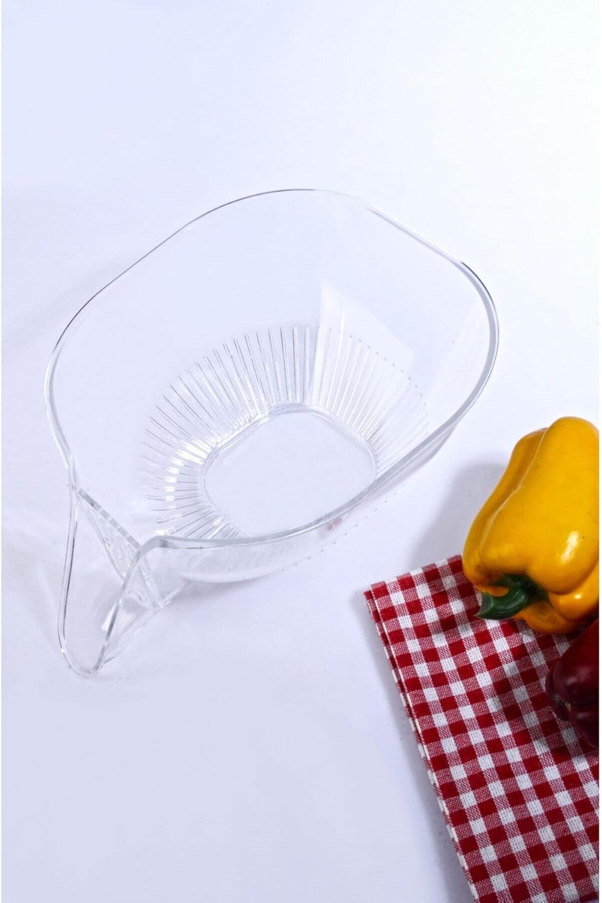 ÇAĞUR Dark Kitchen Şeffaf Pratik Mutfak Süzgeci Meyve Sebze Yıkama Süzme Süzgeci Yenii 1099594