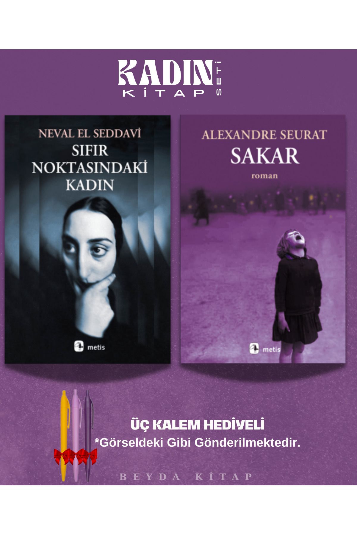 Metis Yayınları Sıfır Noktasındaki Kadın - Sakar - Kitap Seti - Üç Kalem Hediyeli