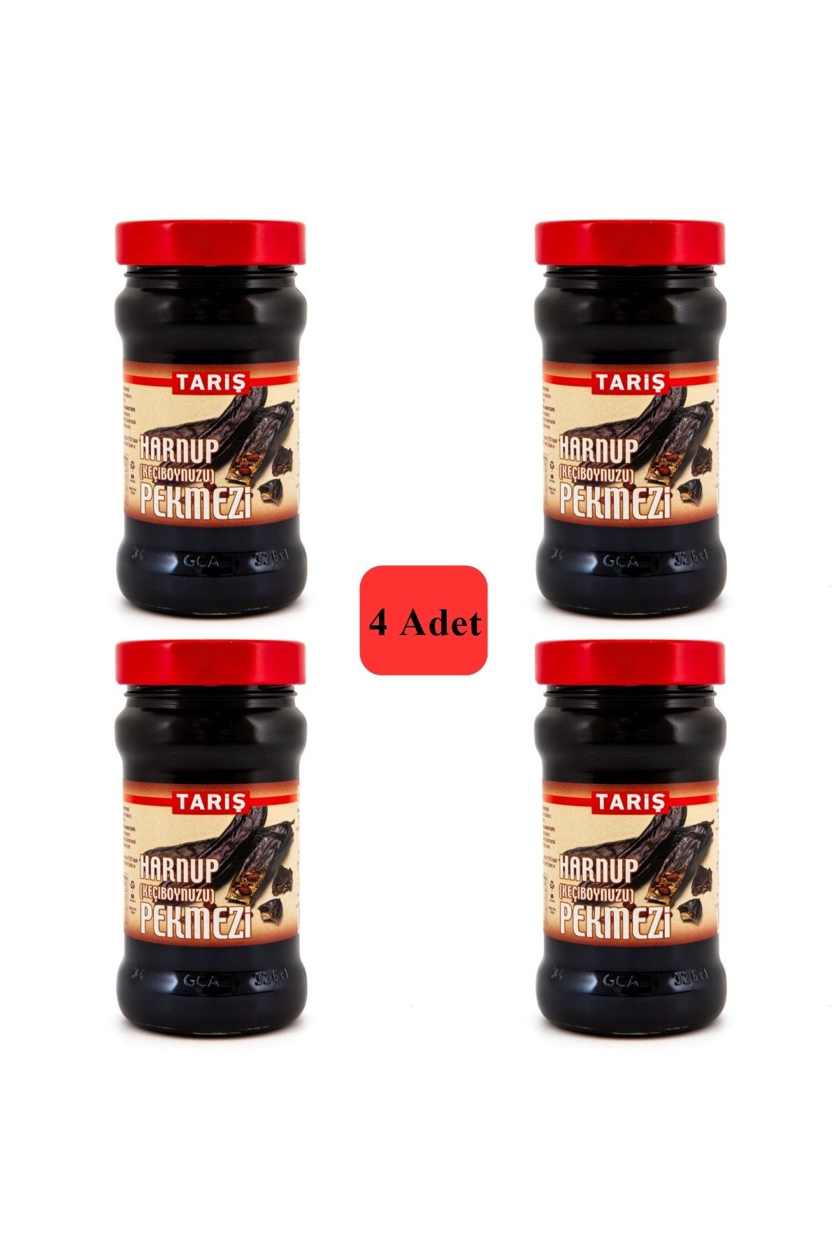 Tariş Katkısız %100 Harnup (Keçiboynuzu) Pekmezi 400 Gr Cam 4 Adet