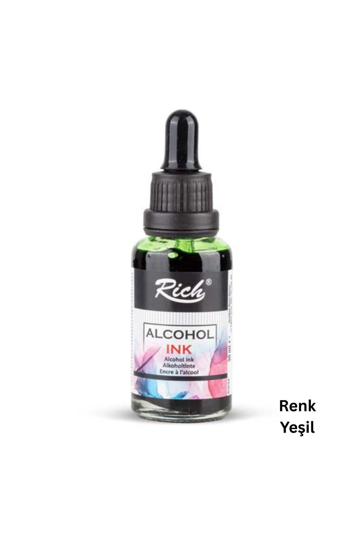 roco paper Alkol Bazlı Mürekkep (Alcohol Ink) – 30 Ml, Krapon Çiçek Yapım, DIY Mürekkebi, Yeşil