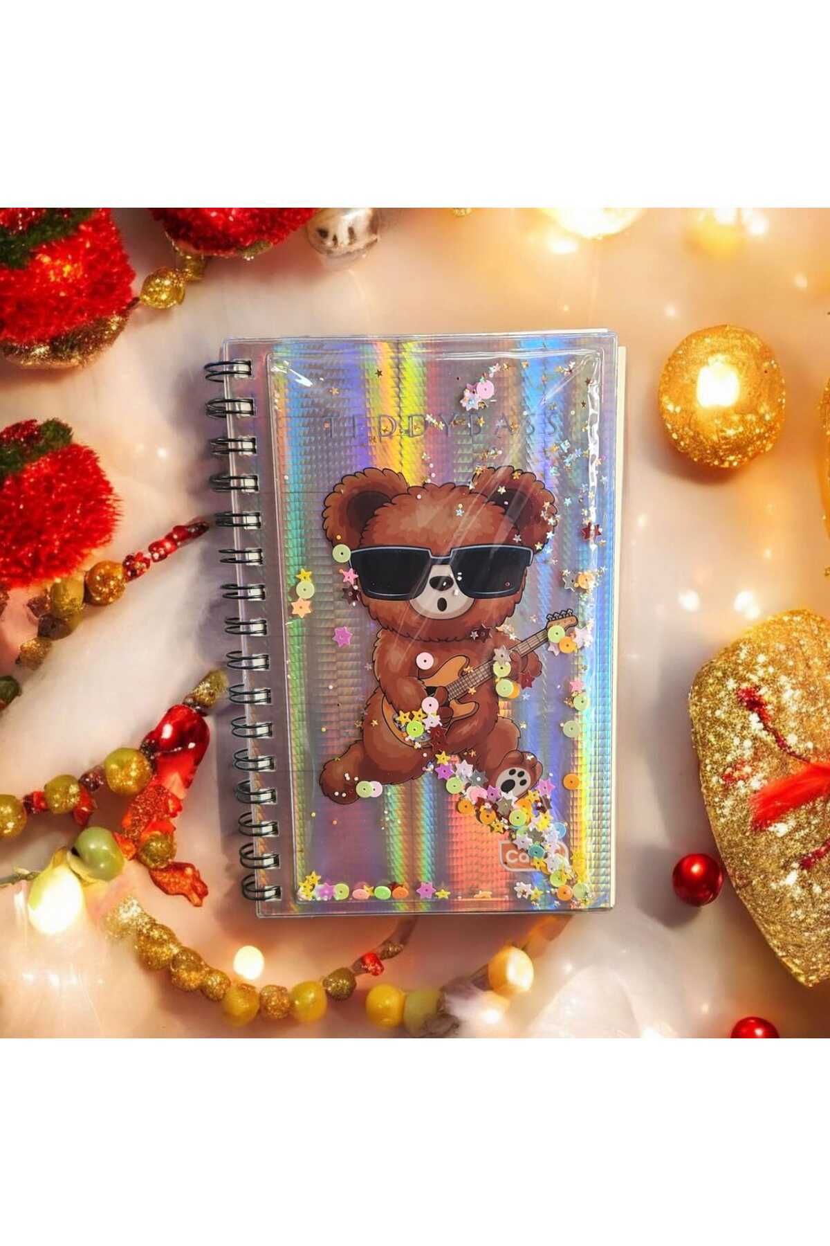 ALLStore SPİRALLİ YUMUŞAK KAPAK PULLU NOT DEFTERİ 60 GR 224 SAYFA 21X14 CM TEDDY BEAR SEVİMLİ AYI