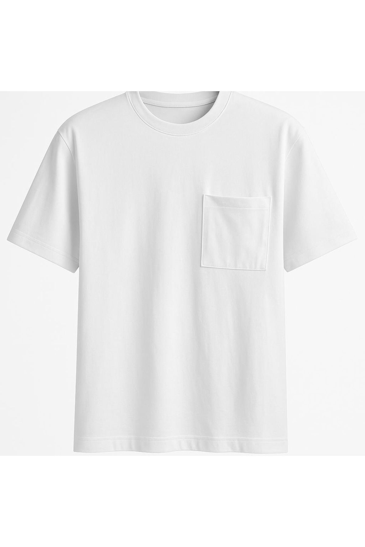 Nirvana Fashion Unisex Oversize Cepli Beyaz Yarım Kol