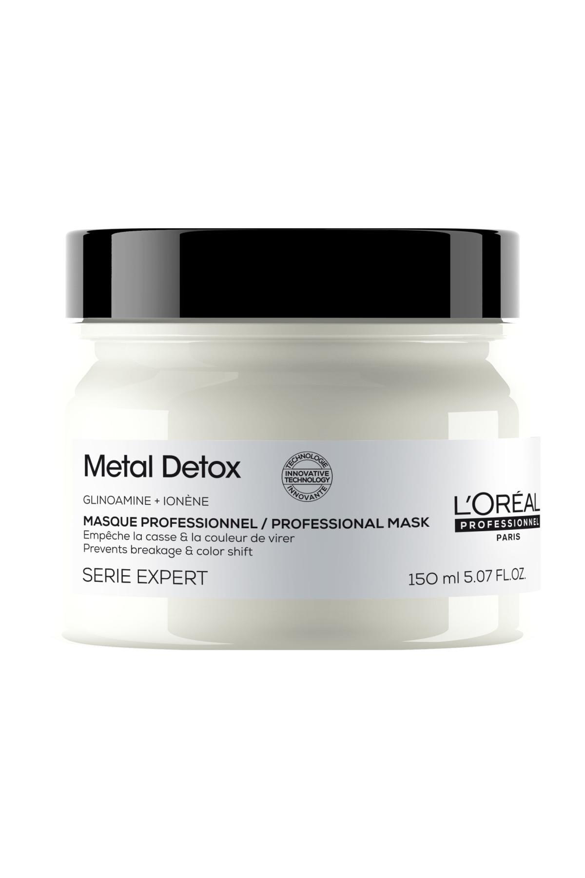 L'oreal Professionnel Serie Expert Metal Detox İşlem Görmüş ve Yıpranmış Saçlar İçin Kırılma Karşıtı Koruyucu Maske 150 ml — 3474637257651