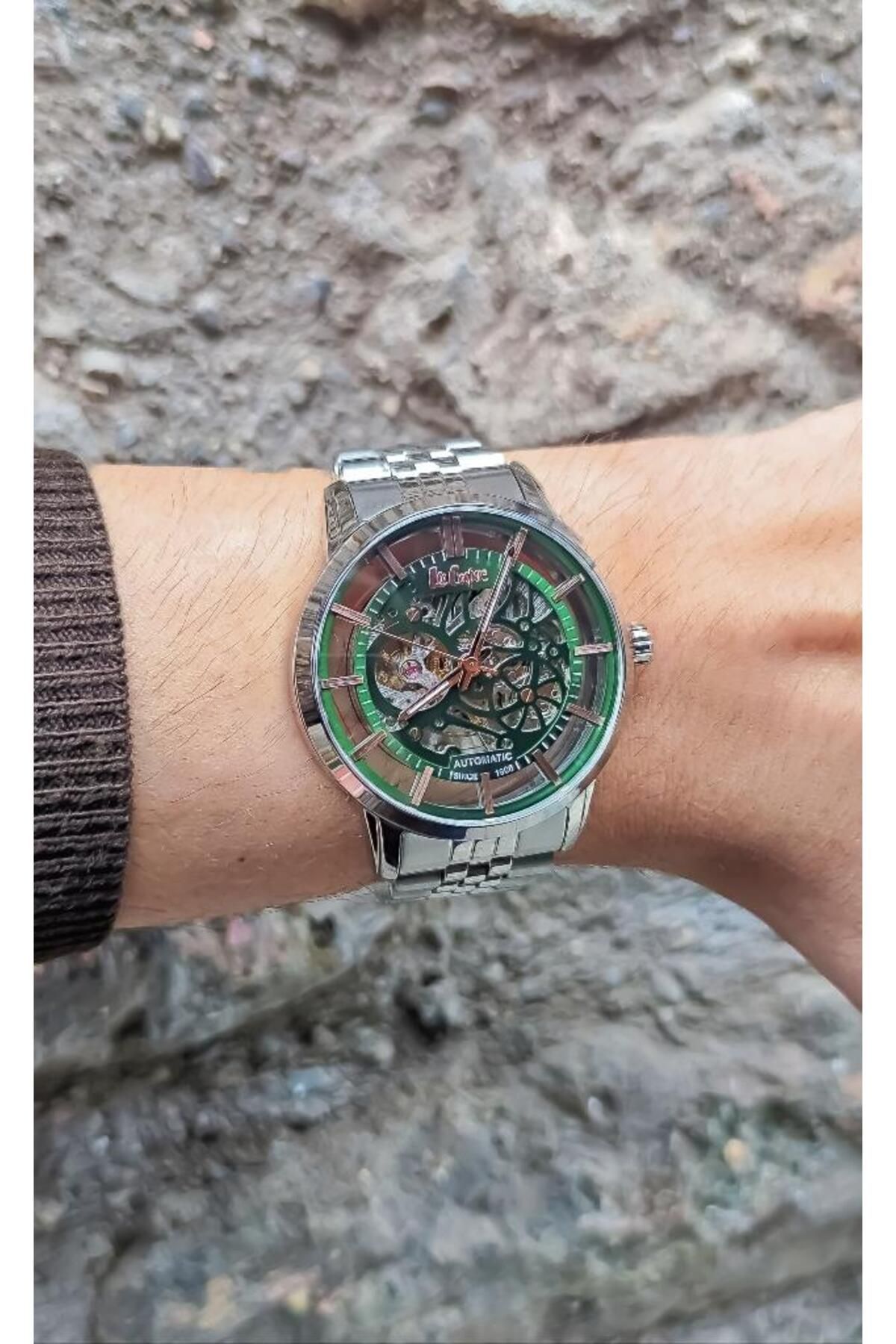 Lee Cooper LC08036 Otomatik Mekanizma İskelet Kadran 5 Atm Su Geçirmezlik Metalik Renk Erkek Kol Saa
