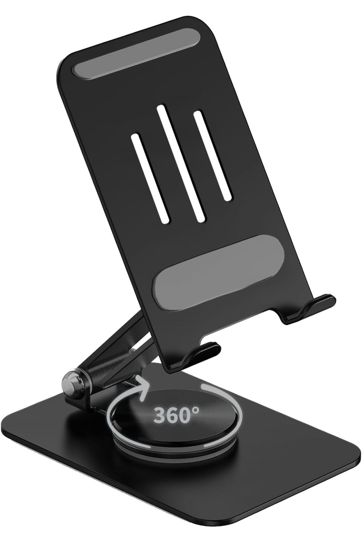 ÇAĞUR Dark Çok Yönlü 360° Dönebilen Metal Gövdeli Telefon Standı Ayarlanabilir ve Katlanabilir Masa