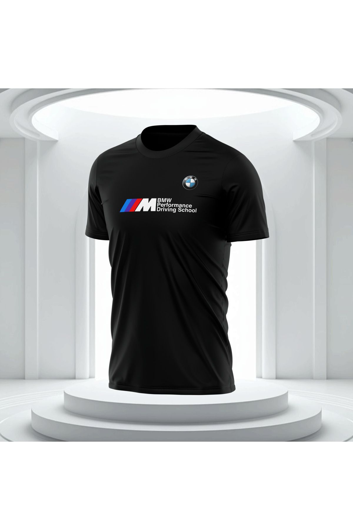 Bulvar Lee Erkek Sıfır Yaka BMW Baskılı Yazlık T-Shirt