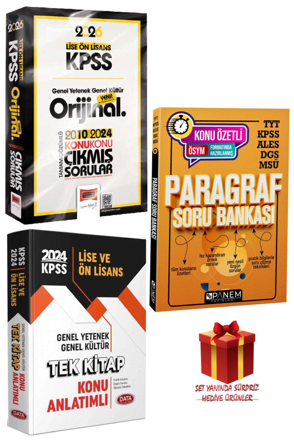 Yargı Yayınları 2026 KPSS Lise-Ön Lisans GYGK Orijinal Çıkmış Sorular 2010-2024+Tek Kitap Konu+Paragraf Soru Bankası