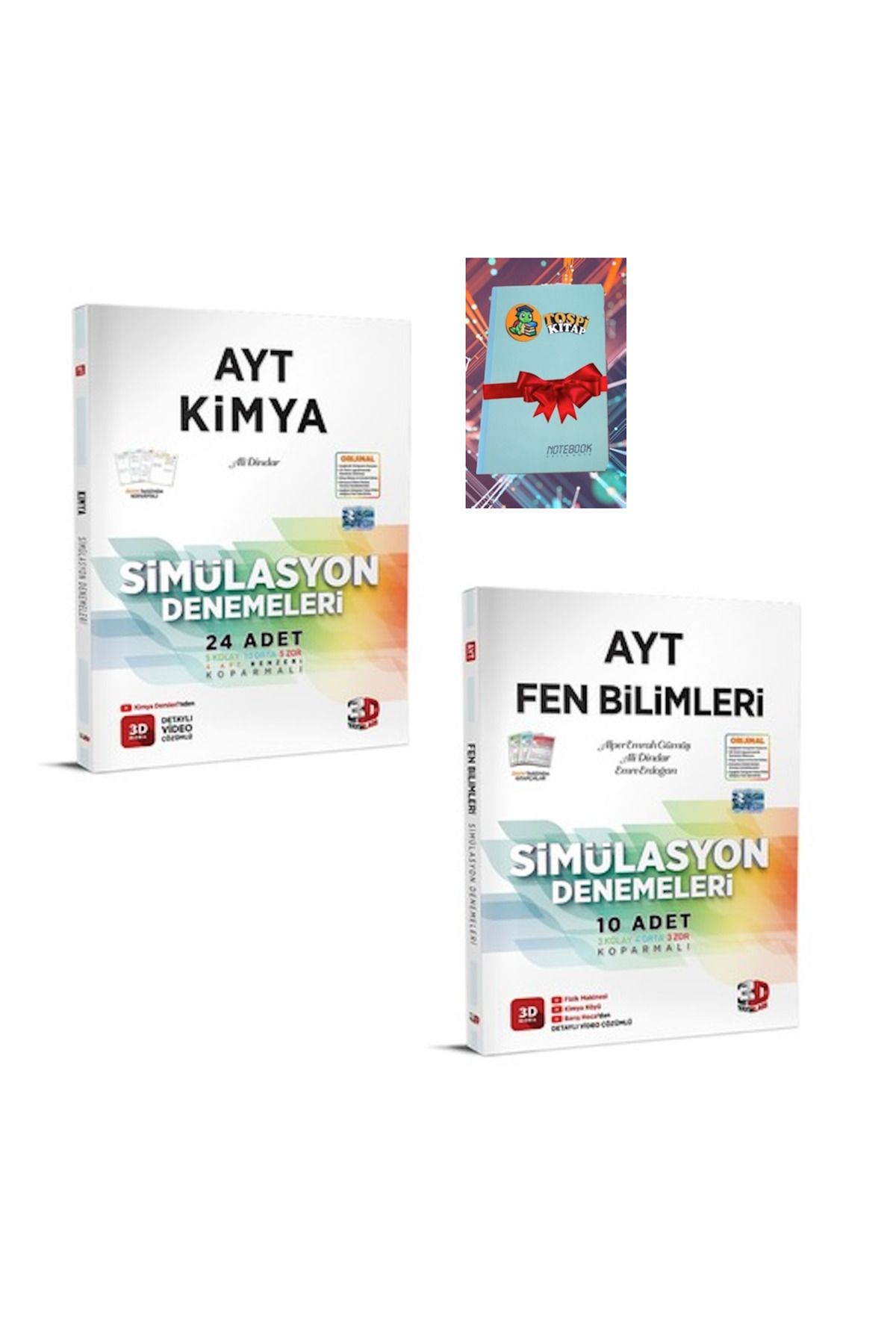 3D Yayınları AYT 3D Simülasyon KİMYA + FEN BİLİMLERİ Denemeleri ( DEFTER HEDİYELİ)