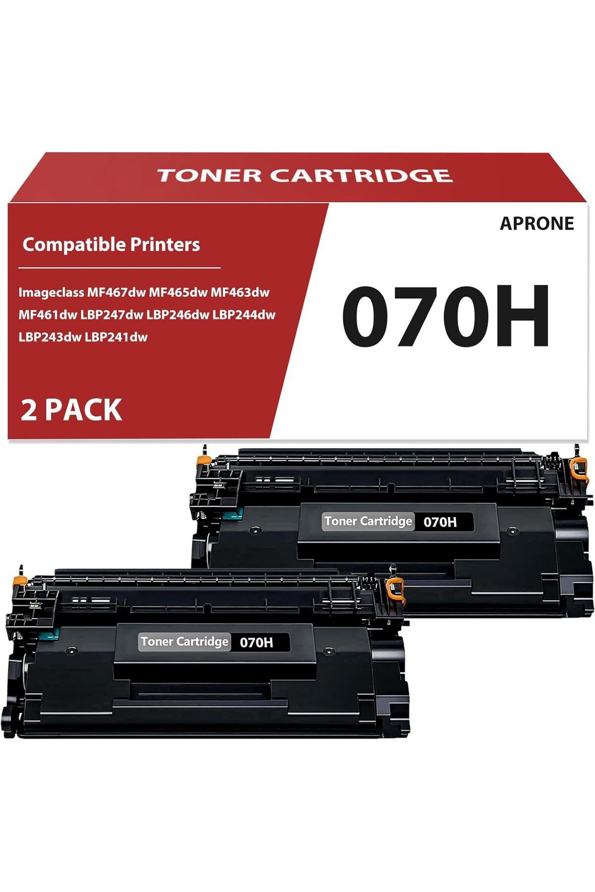 Canon CRG070H Toner ÇİPLİ MF465dw MF462dw LBP247dw LBP247dw LBP246dw Printer (10,200 Pages,2-Pack)