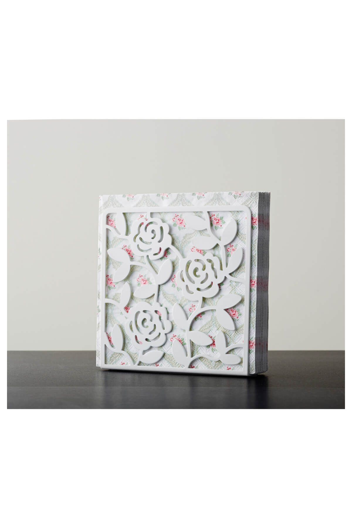 IKEA-Lıksıdıg Napkin Holder, White, 16X16 cm 1