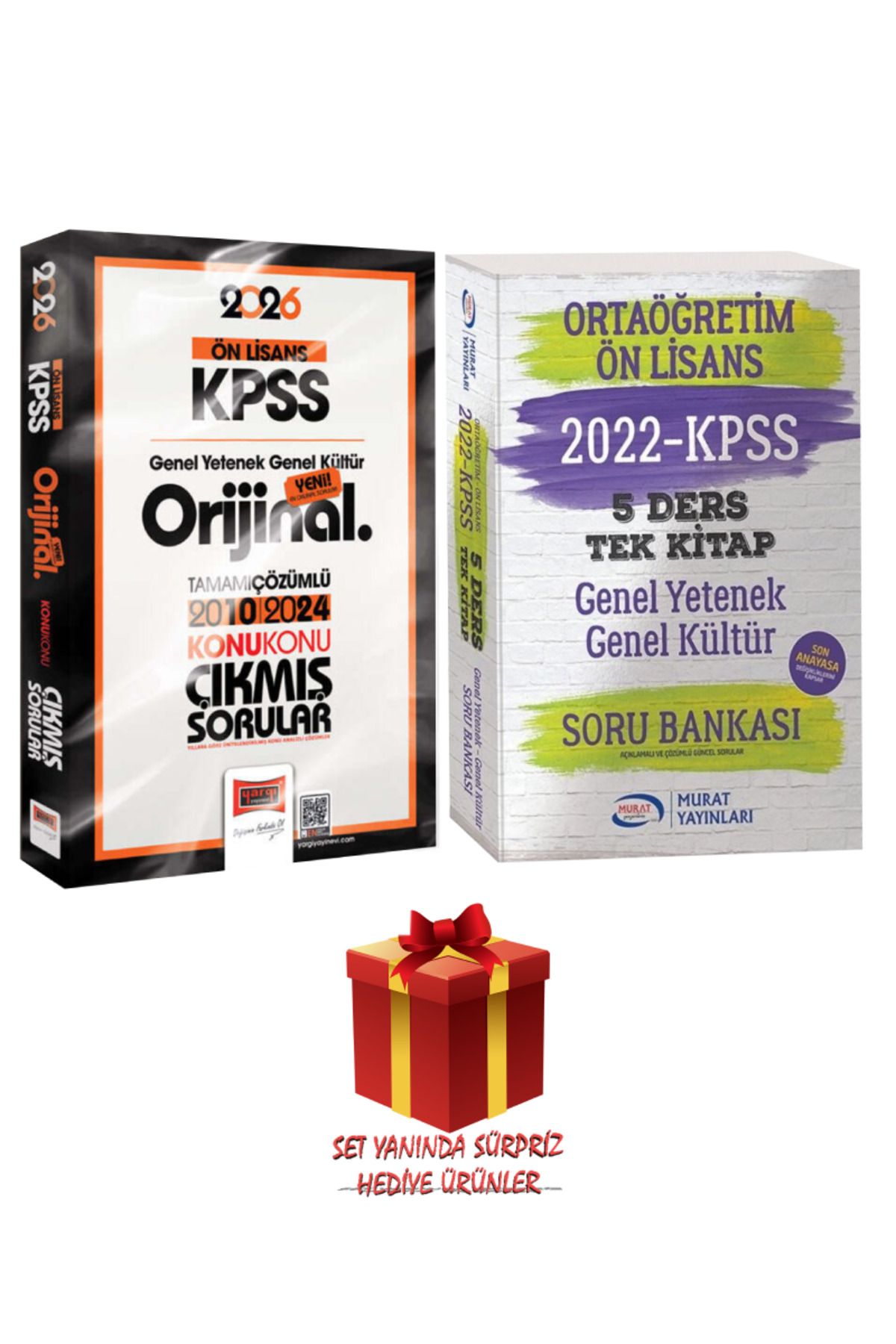 Yargı Yayınları 2026 KPSS Ön Lisans Orijinal 2010-2024 Konu Konu Çıkmış Sorular+ Murat 5 Ders Tek Kitap Soru Bankası