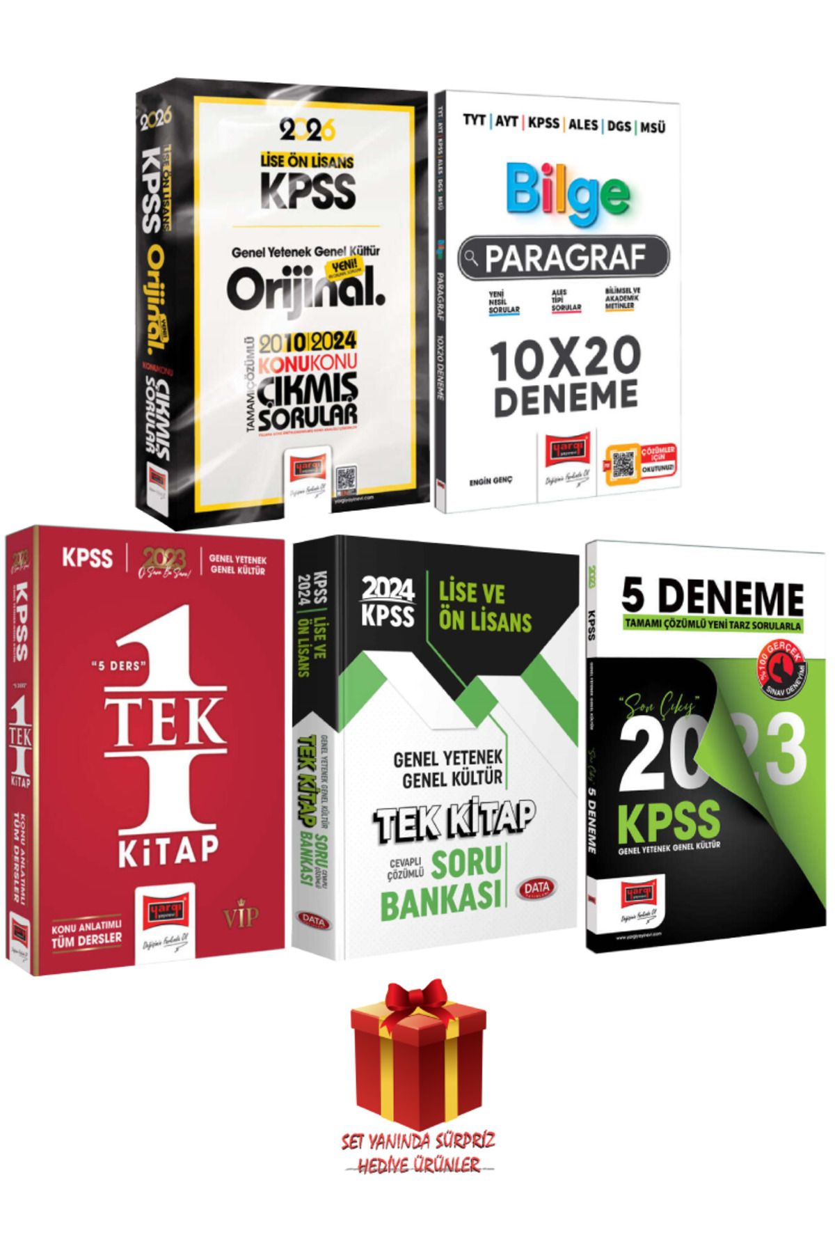 Yargı Yayınları 2026 KPSS Lise Ön Lisans Orijinal 2010-2024 Konu Konu Çıkmış Sorular+Konu Anlatımı+Soru Banka+Deneme