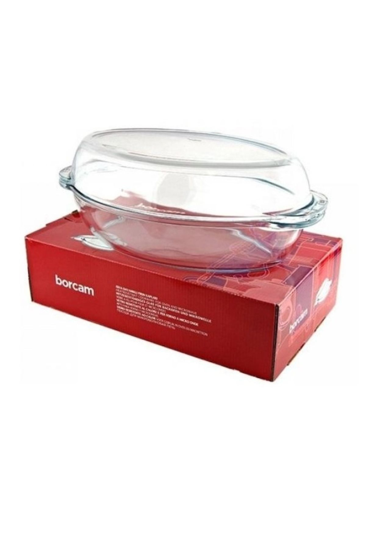 Paşabahçe-59052 Borcam Oval Covered Pot 2850 Cc 34 cm 2