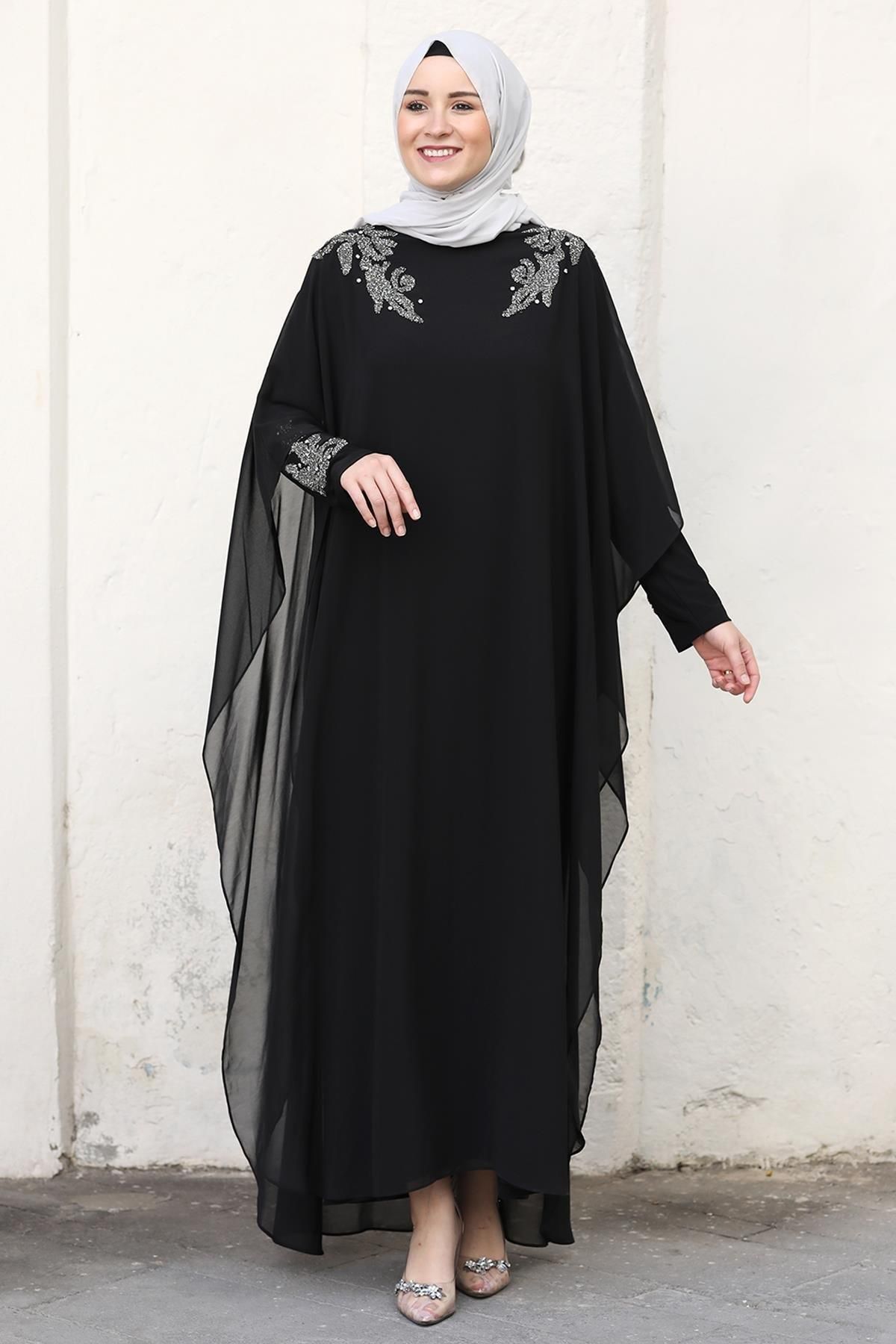 Modaviki Beste Abiye Siyah ISR974