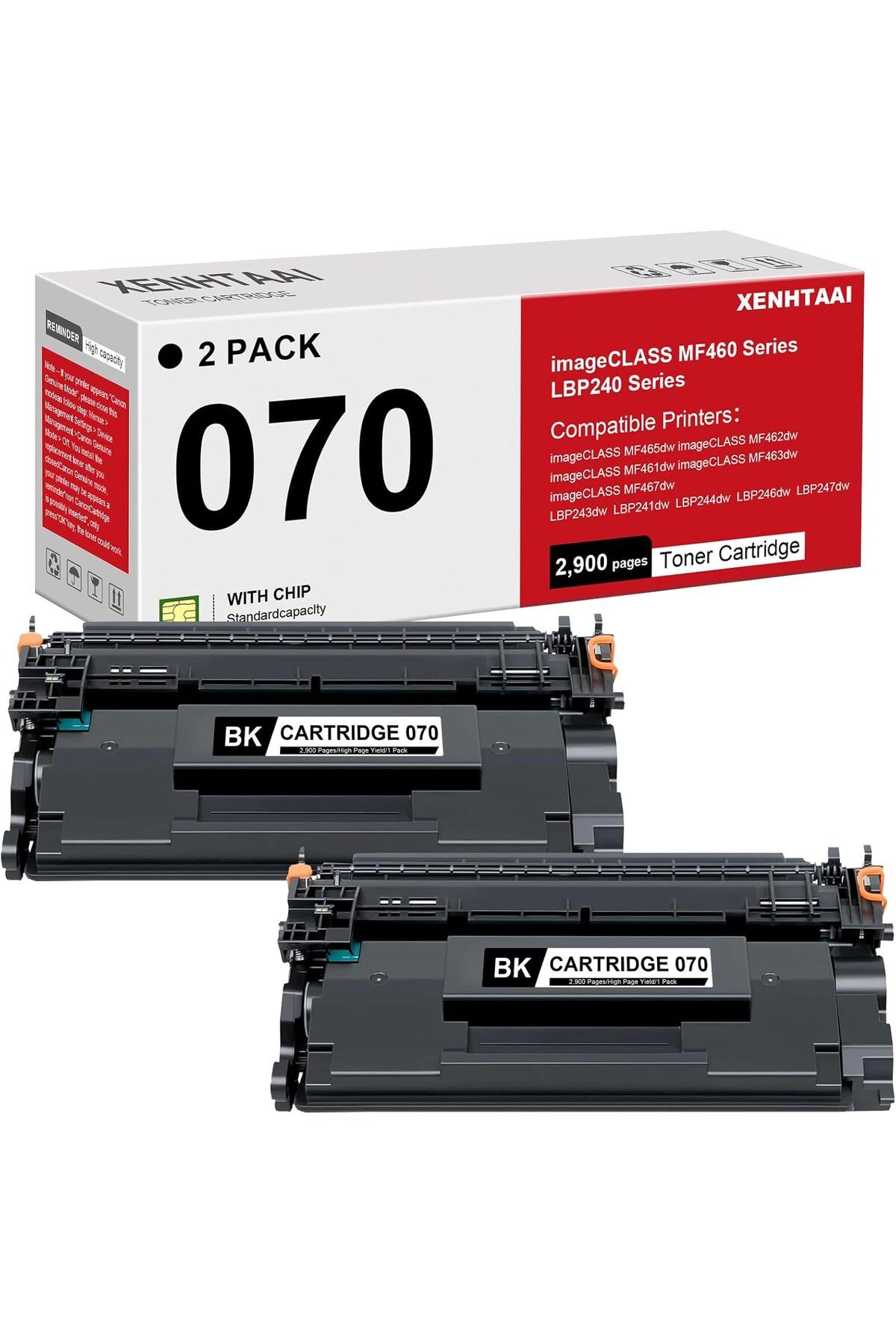Canon CRG070 ÇİPLİ MUADİL TONER MF465dw MF462dw LBP247dw LBP247dw Printers (2,900 Pages 2 Pack)