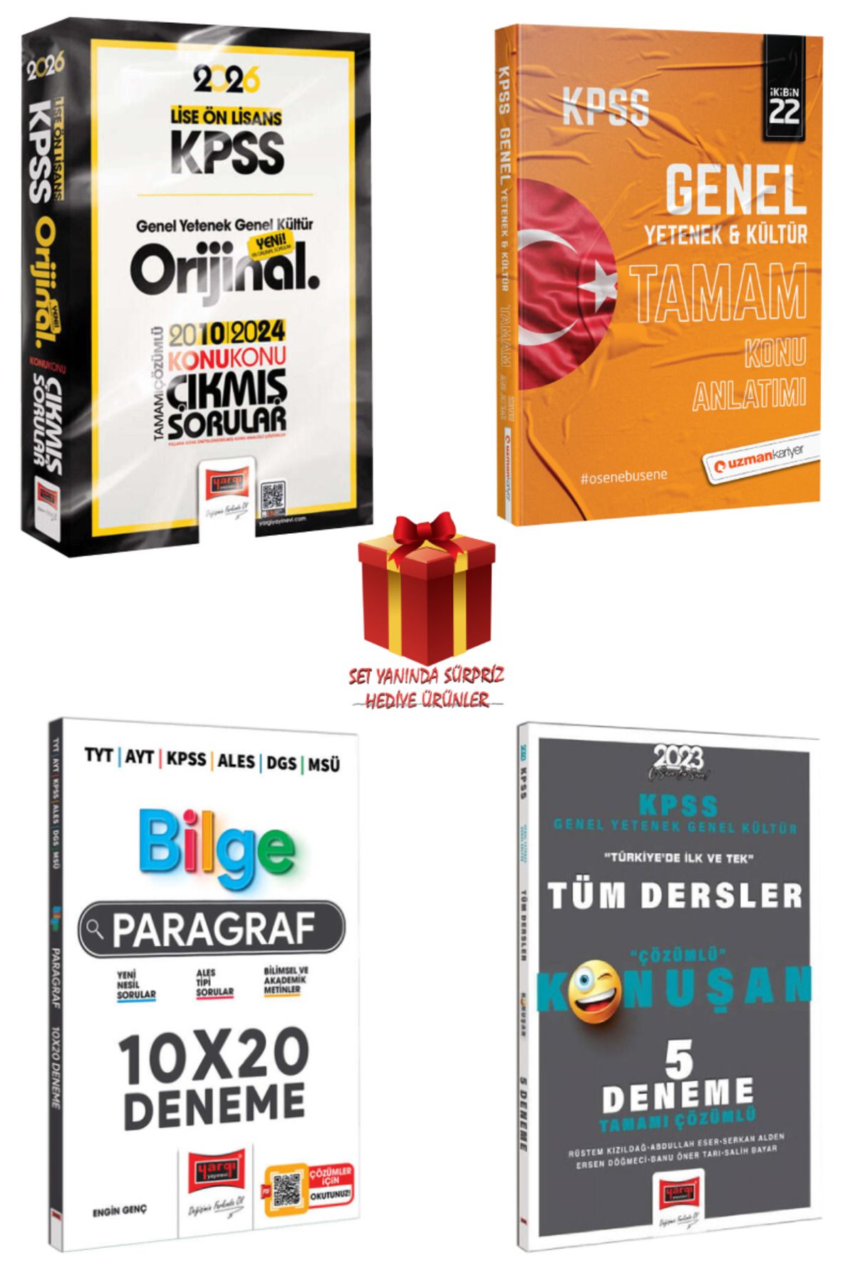 Yargı Yayınları 2026 KPSS Lise Ön Lisans Orijinal 2010-2024 Konu Konu Çıkmış Sorular+ Konu Anlatımı+ Deneme