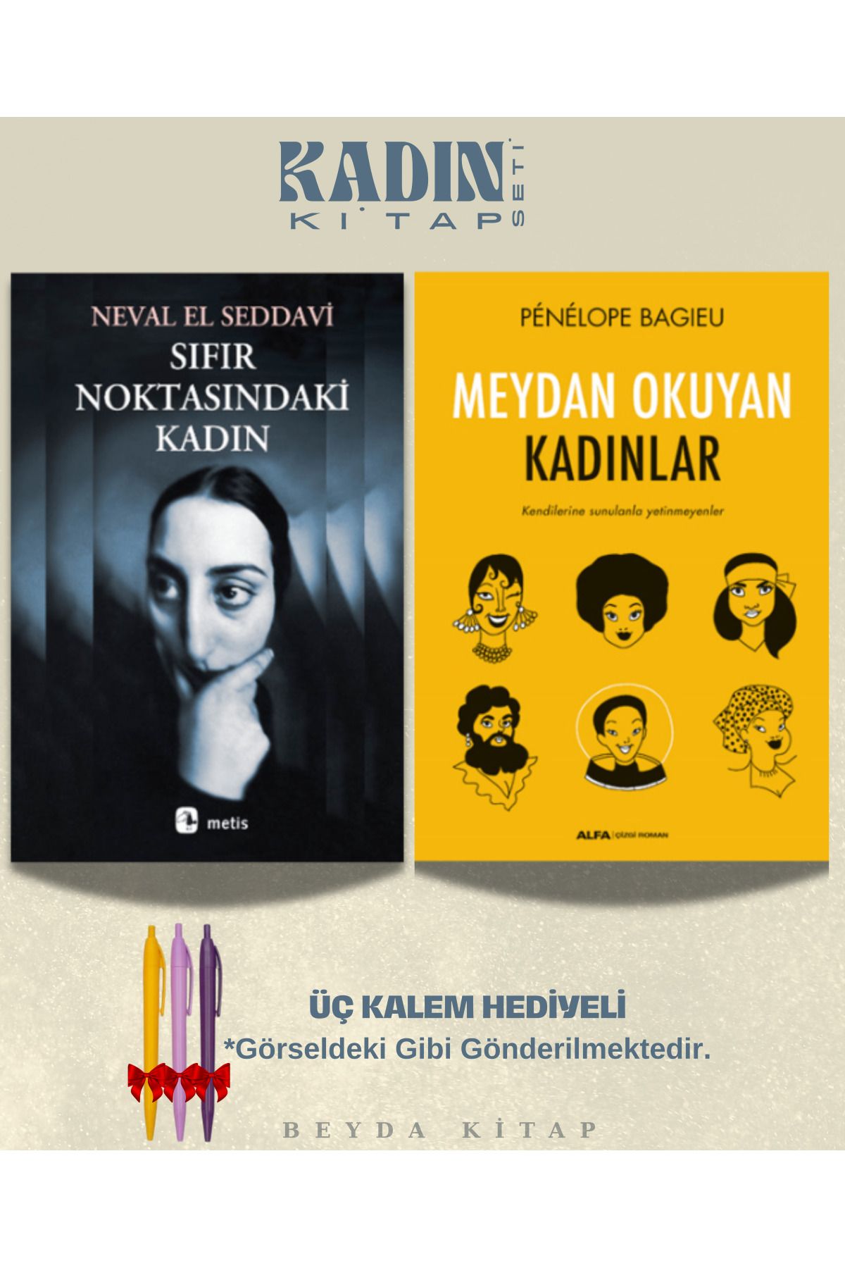 Metis Yayınları Sıfır Noktasındaki Kadın - Önemsiz Bir Kadın - Kitap Seti - Üç Kalem Hediyeli
