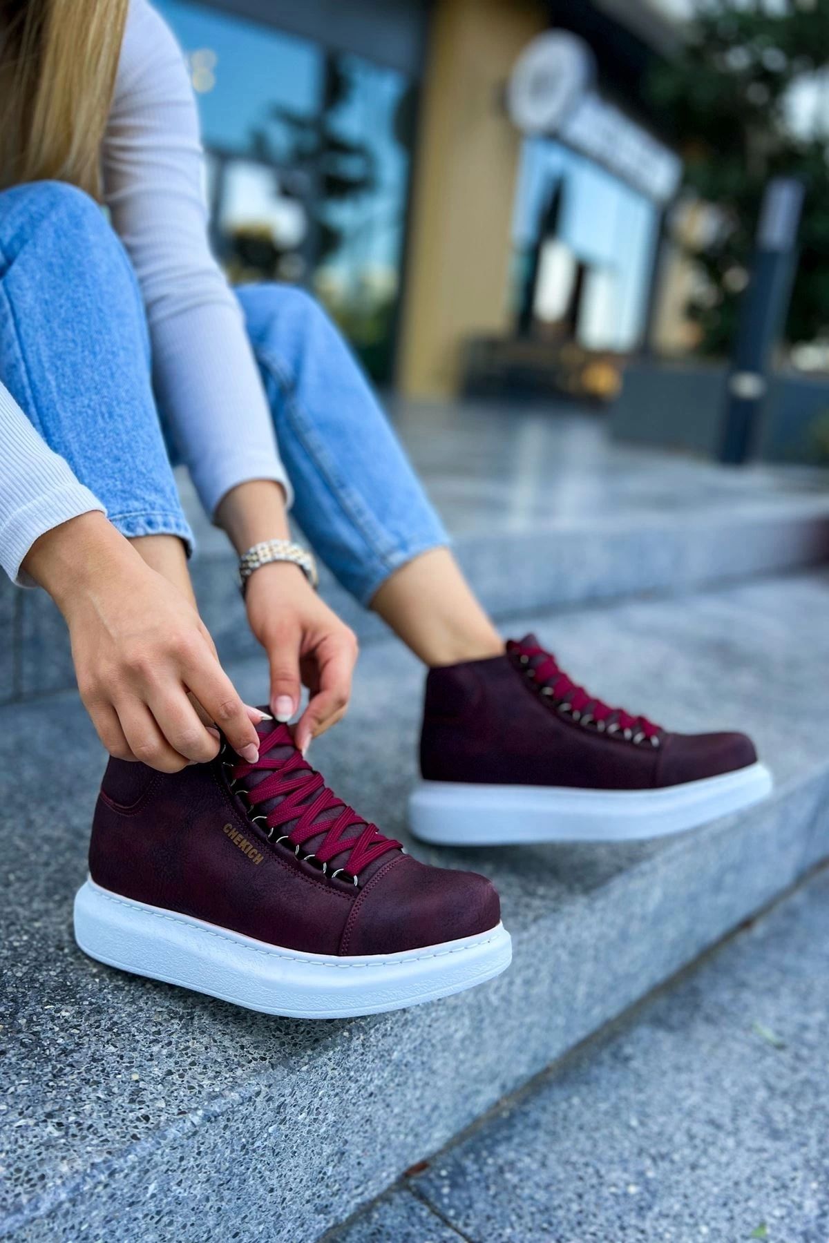 Chekich CH258 CBT Roma Kadın Bot BORDO