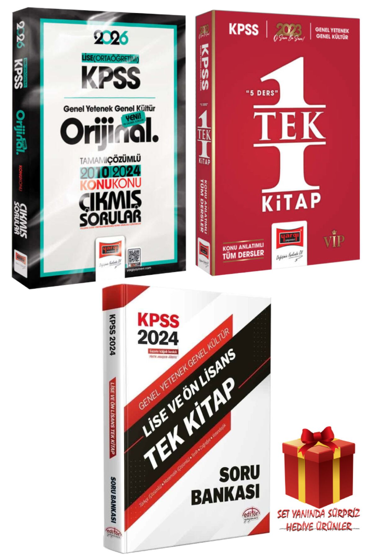 Yargı Yayınları 2026 KPSS Lise (Ortaöğretim) GYGK Orijinal Çıkmış Sorular 2010-2024+Tek Kitap Konu+Soru Bankası Seti