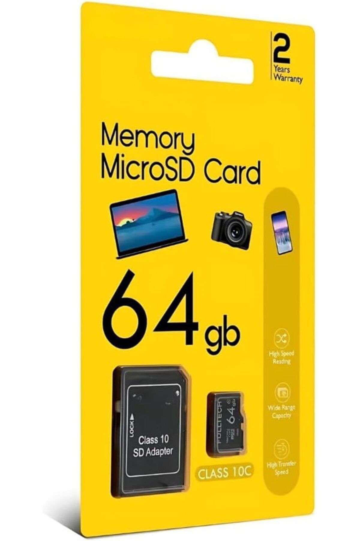 DERİK 64 Gb Micro Sd 130 Mb/sn Siyah Hafıza Kartı Telefon Kamera Tablet FD-7 86831400882388 Riee