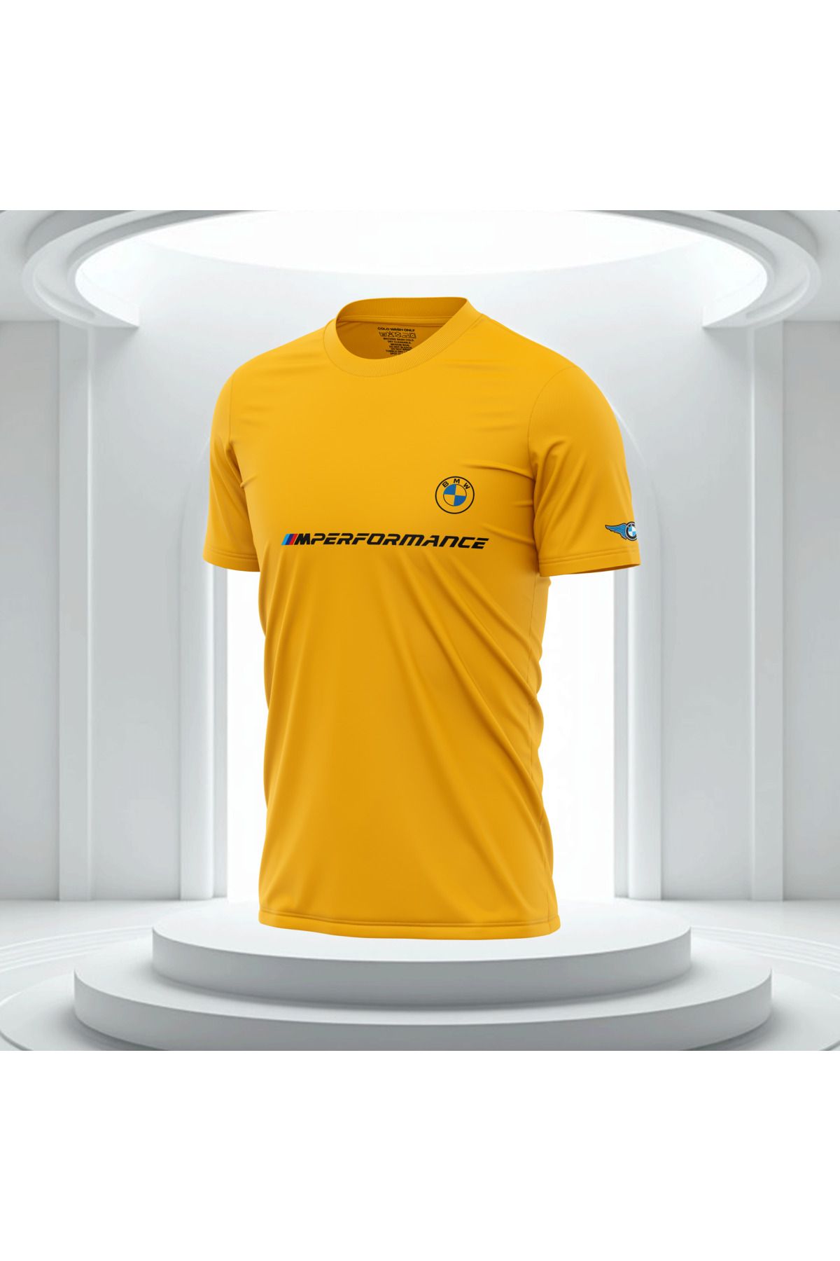 Bulvar Lee Erkek Sıfır Yaka BMW Baskılı Yazlık T-Shirt