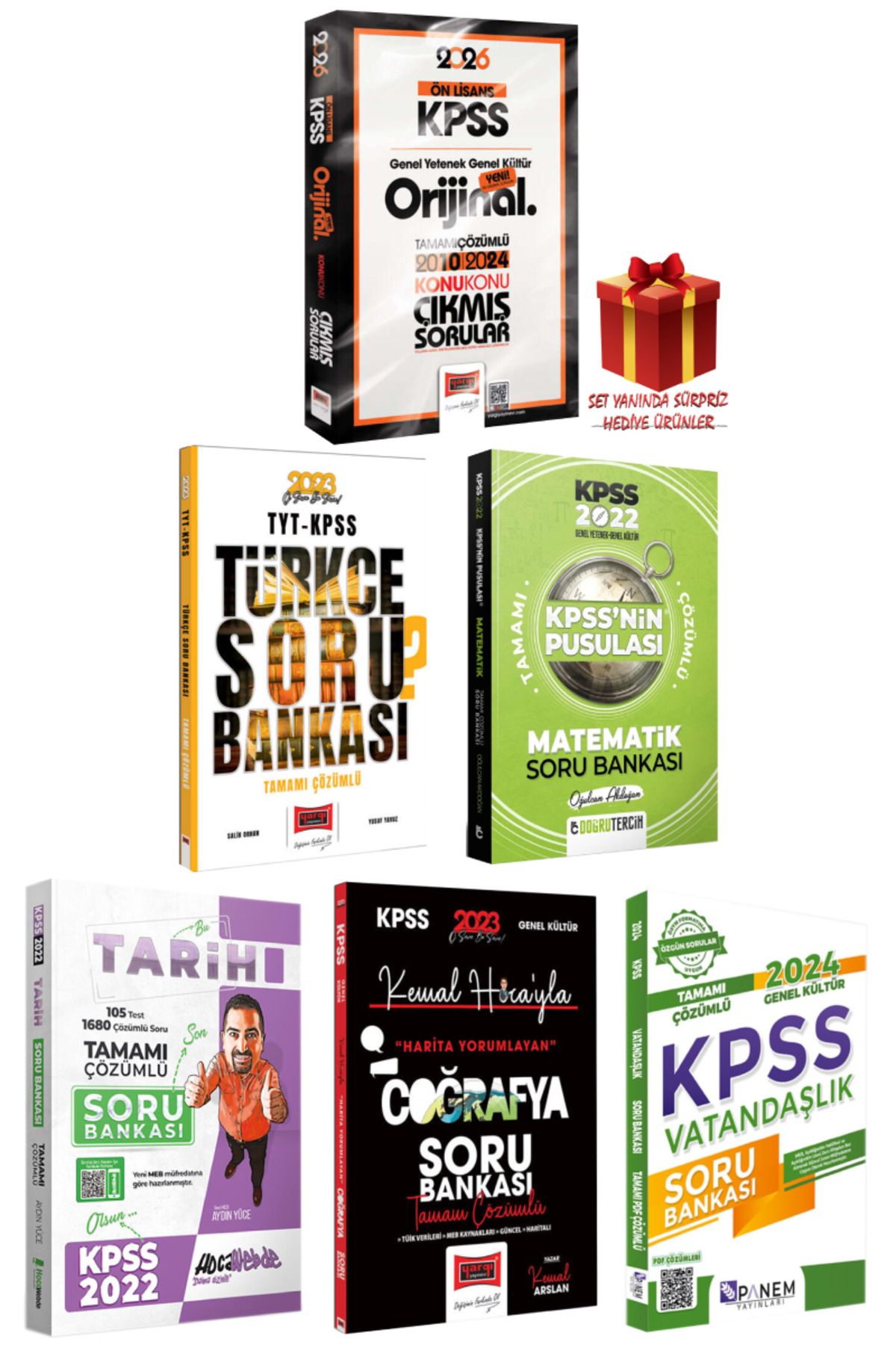Yargı Yayınları 2026 KPSS Ön Lisans GYGK Çıkmış Sorular 2010-2024+Türkçe Matematik Tarih Coğrafya Vatandaşlık SB