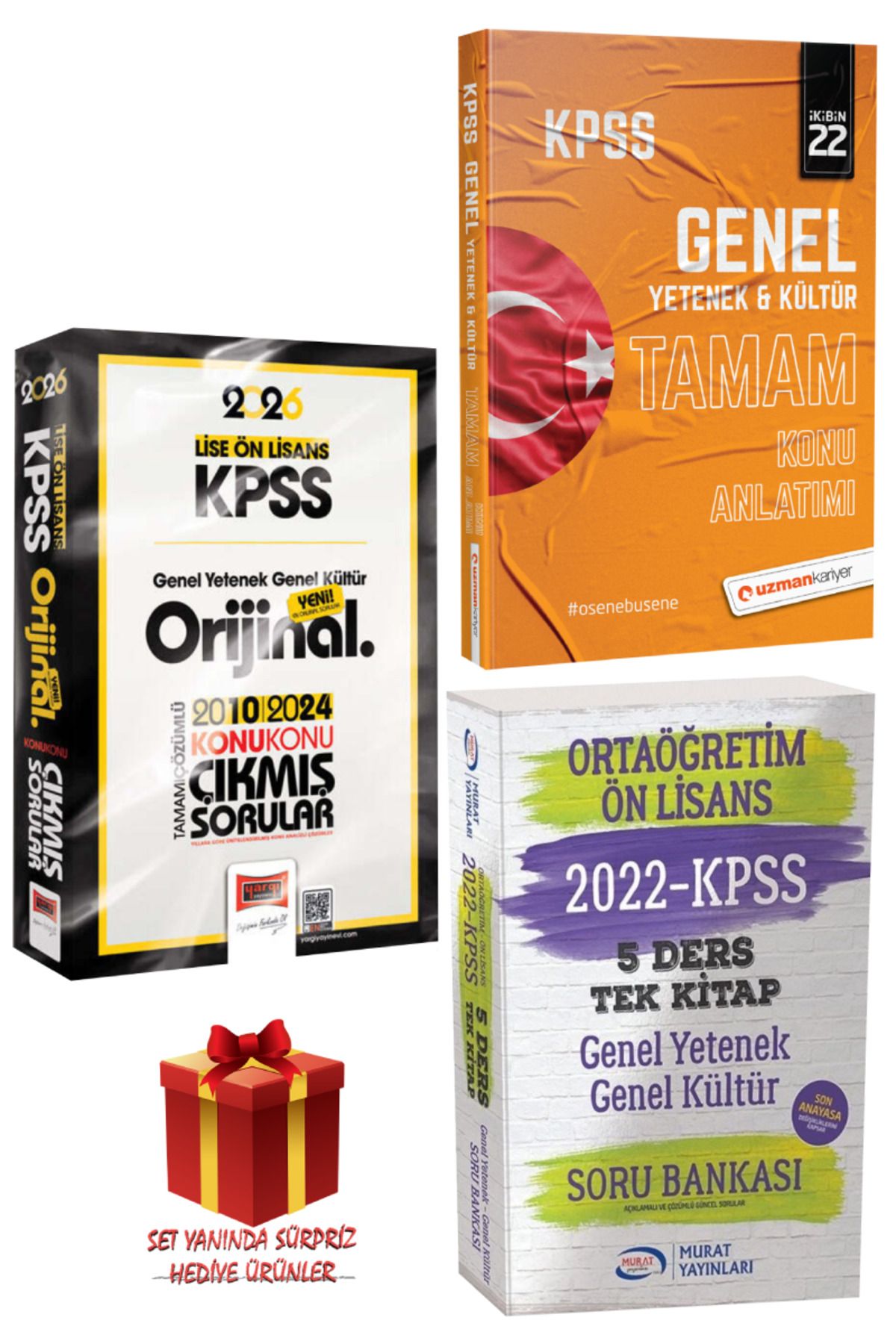 Yargı Yayınları 2026 KPSS Lise-Ön Lisans GYGK Orijinal Çıkmış Sorular 2010-2024+TAMAM Konu Anlatım+Soru Bankası Seti