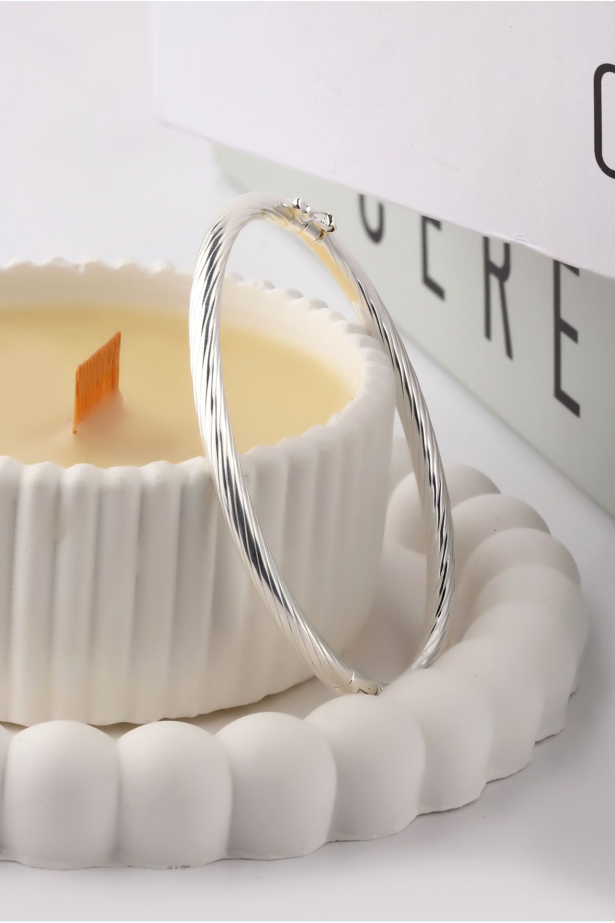 Vicenza Silver Burgu Desen Yeni Kilit Bileklik - 925 Ayar Gümüş