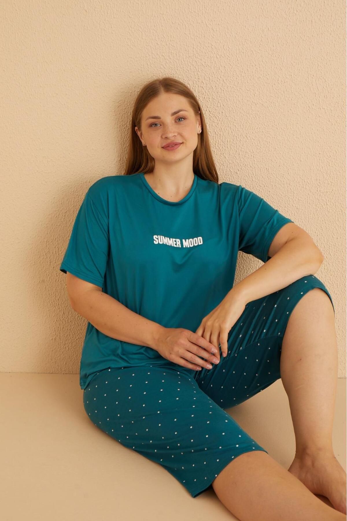 Mihra Stil Mihra 50503-775 Kadın Büyük Beden Pijama Takımı