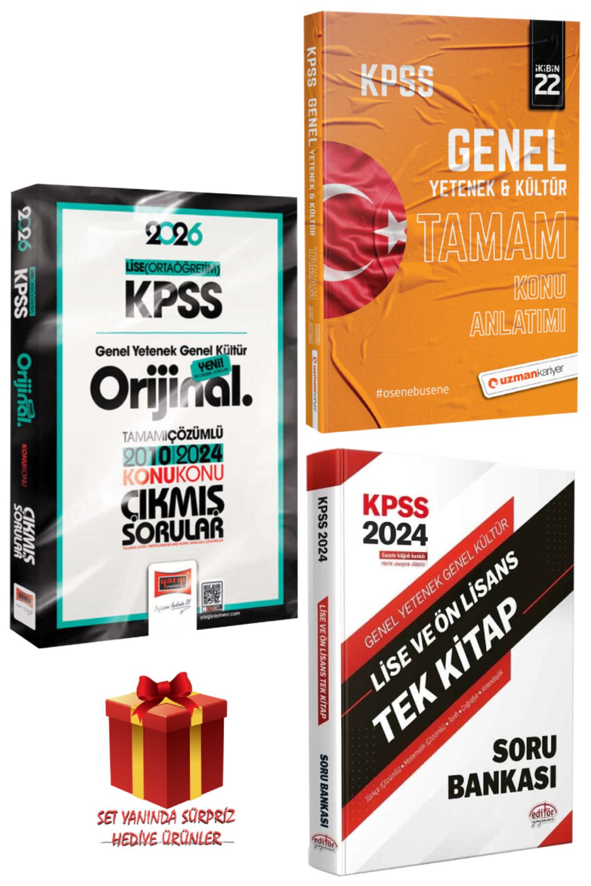 Yargı Yayınları 2026 KPSS Lise (Ortaöğretim) GYGK Orijinal Çıkmış Sorular 2010-2024+TAMAM Konu Anlatımı+Soru Bankası