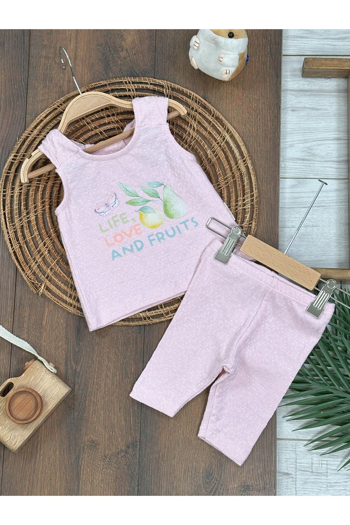 Baby Waka Baskılı Yazlık Kız Bebek Takım