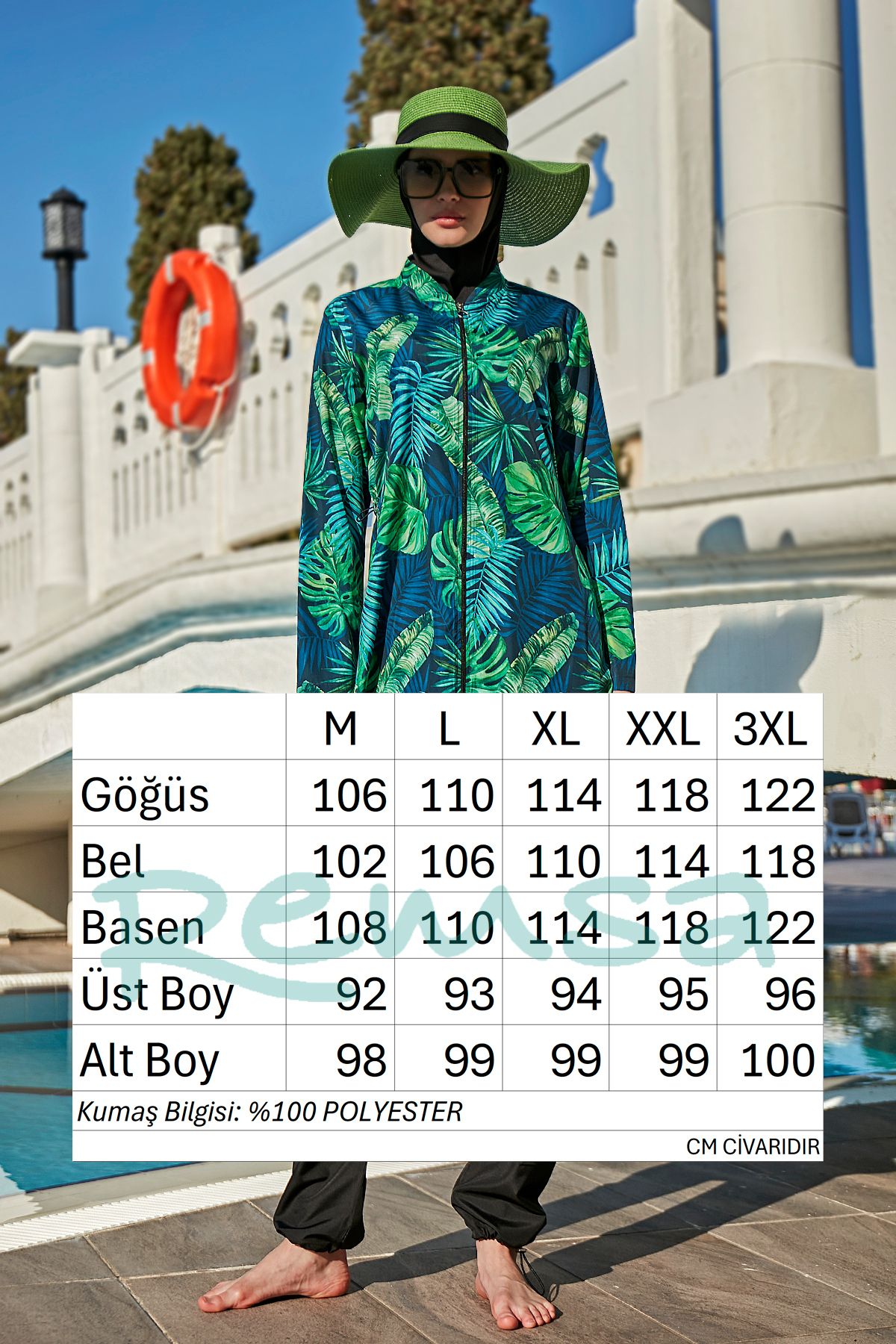 REMSA-R048 Μοντέλο Hijab Μαγιό - Αλεξίπτωτο Πλήρως Καλυμμένο, Zerda 4