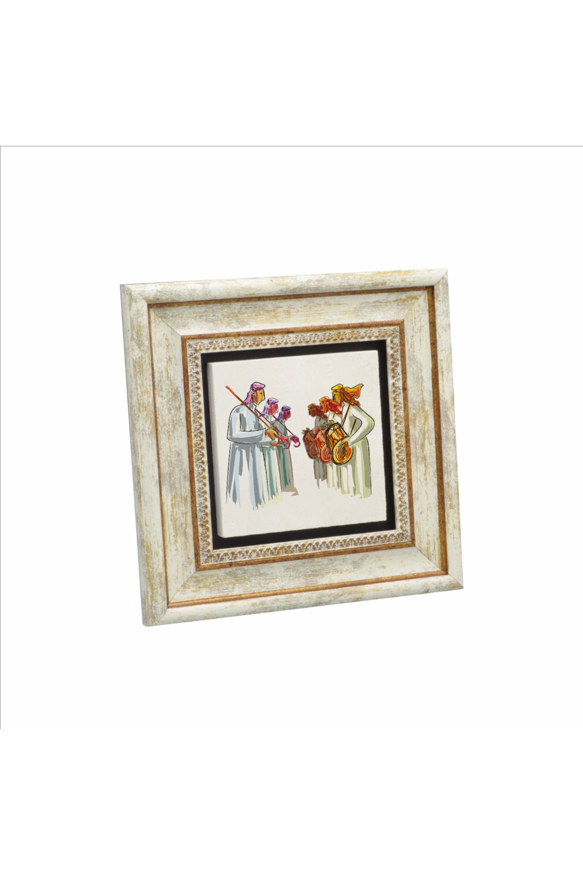 Sadrazam Ortadoğu Görseli Baskılı Doğaltaş Tablo (20 X 20 KRG-77)