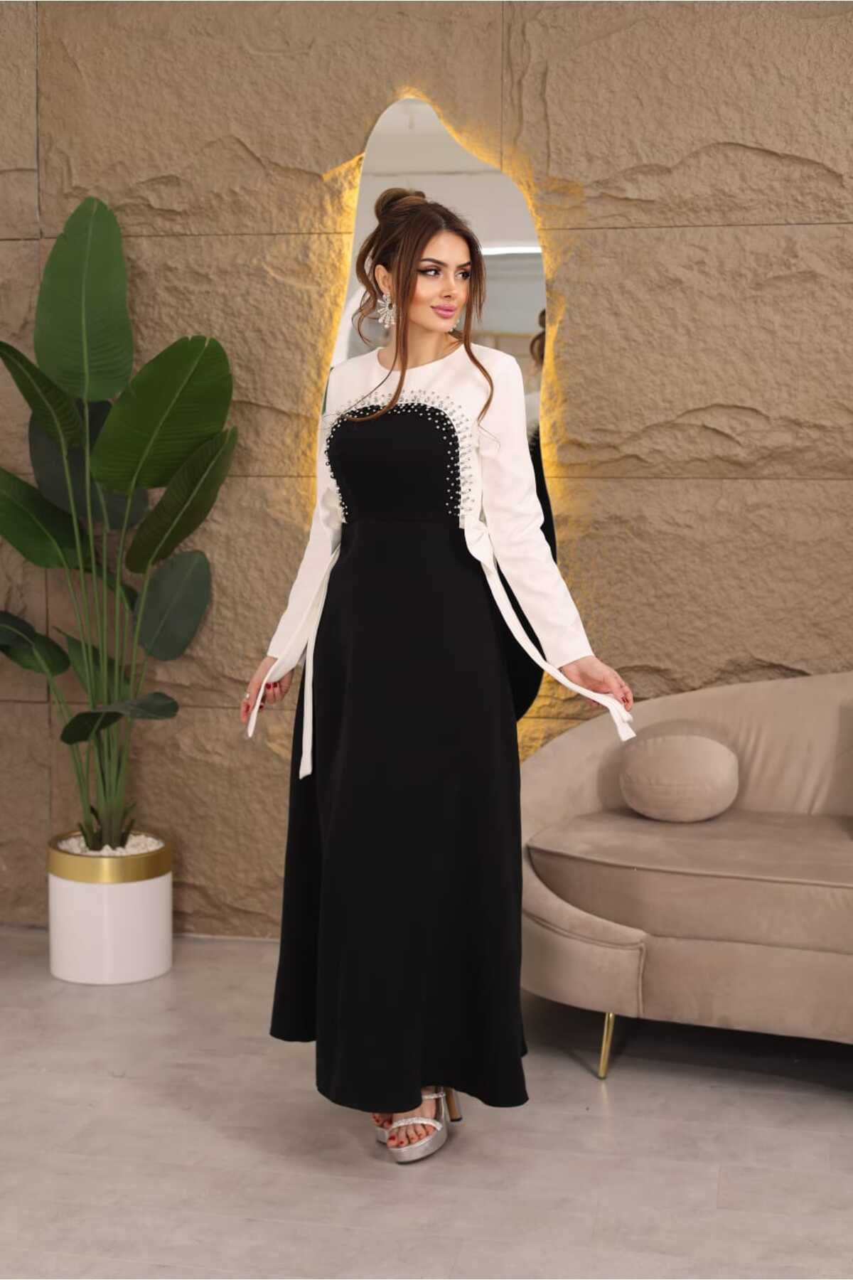 MARİSSA Kadın elbisesi. Elmas çivili