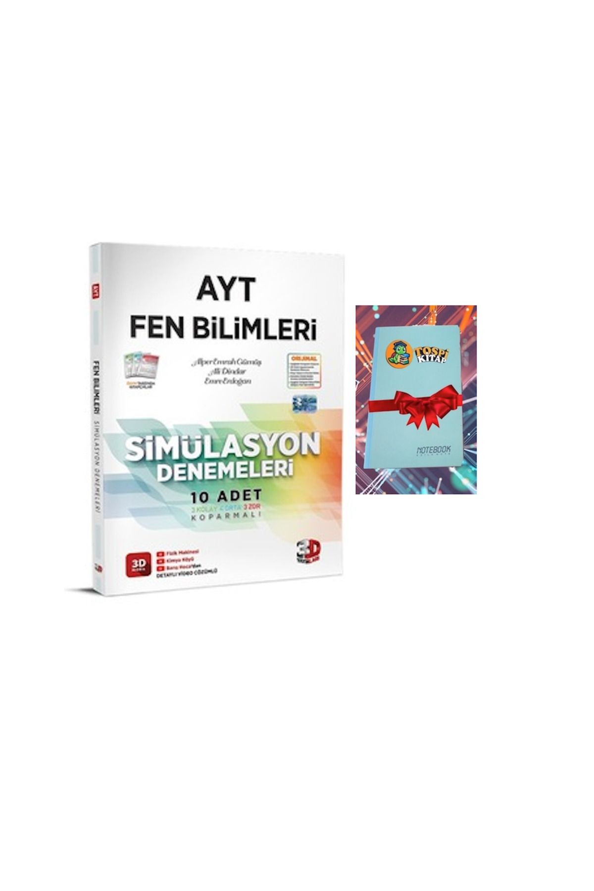 3D Yayınları AYT 3D Simülasyon FEN BİLİMLERİ Denemeleri ( DEFTER HEDİYE)