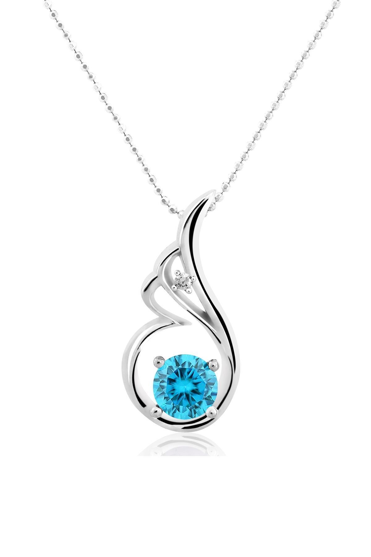 Chavin Topaz Melek Kanadı Gümüş Kolye ev97tpz