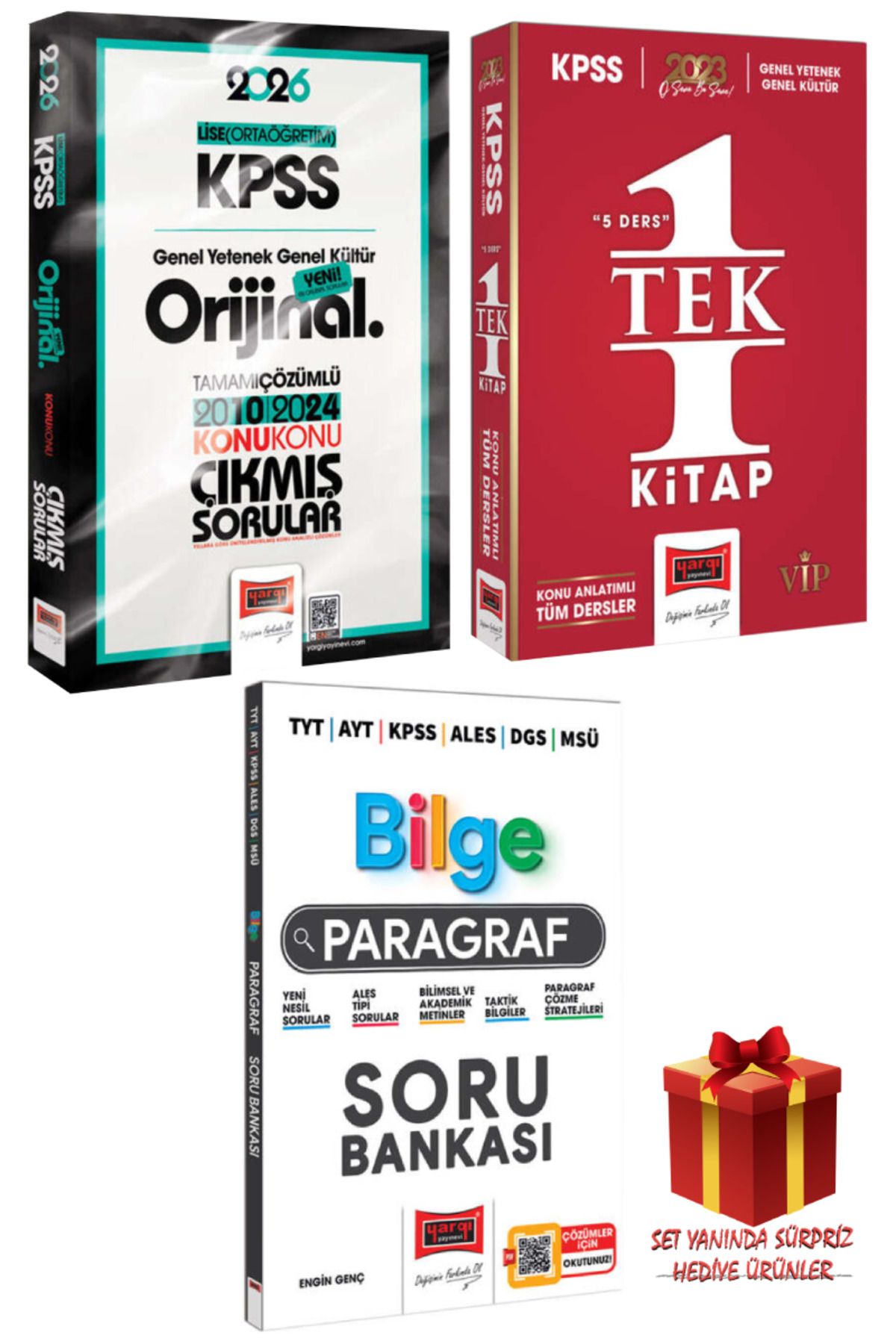 Yargı Yayınları 2026 KPSS Lise (Ortaöğretim) Orijinal Çıkmış Sorular 2010-2024+Tek Kitap Konu+Bilge Paragraf Soru B