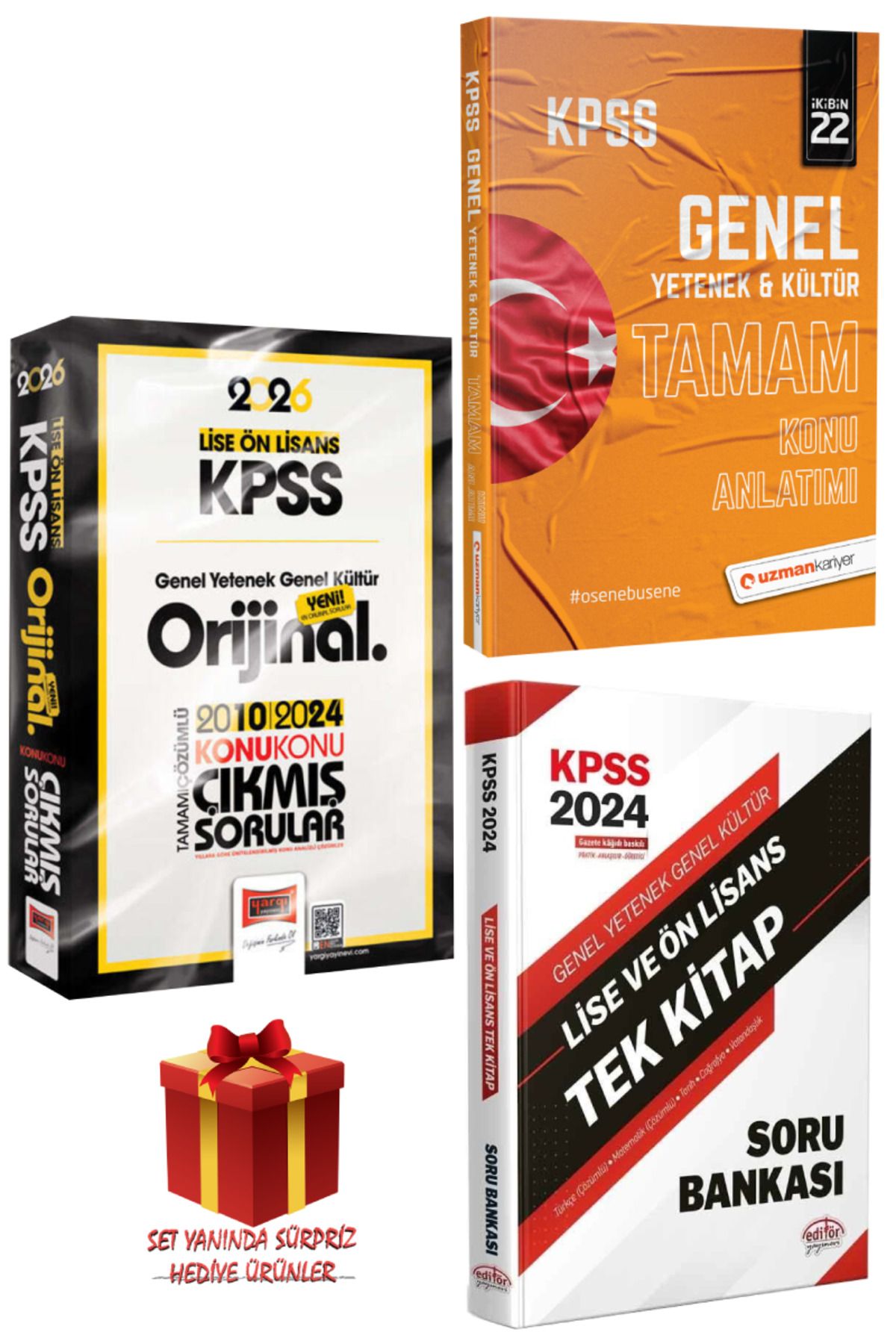 Yargı Yayınları 2026 KPSS Lise-Ön Lisans GYGK Orijinal Çıkmış Sorular 2010-2024+TAMAM Konu Anlatım+Soru Bankası Seti