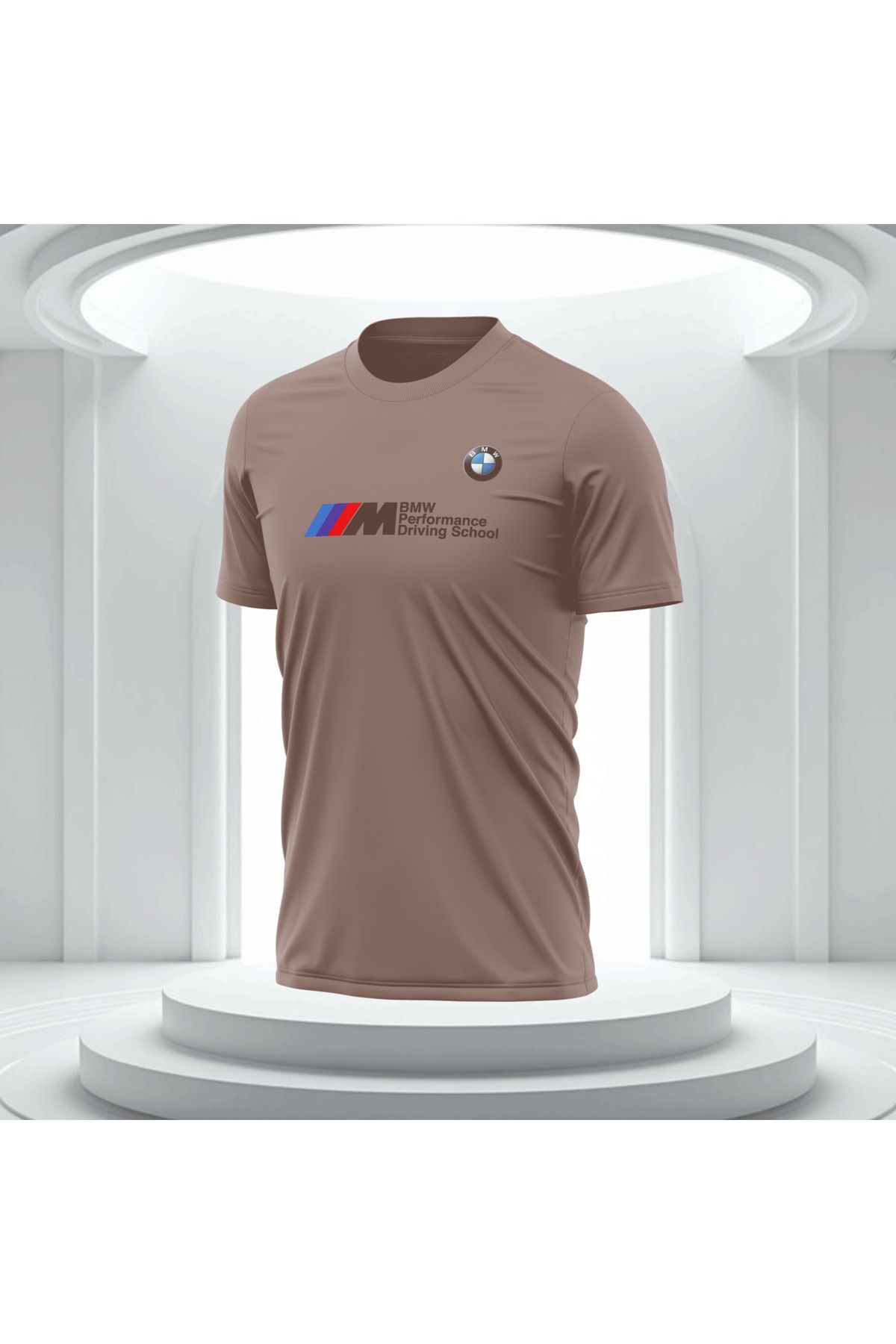 Bulvar Lee Erkek Sıfır Yaka BMW Baskılı Yazlık T-Shirt