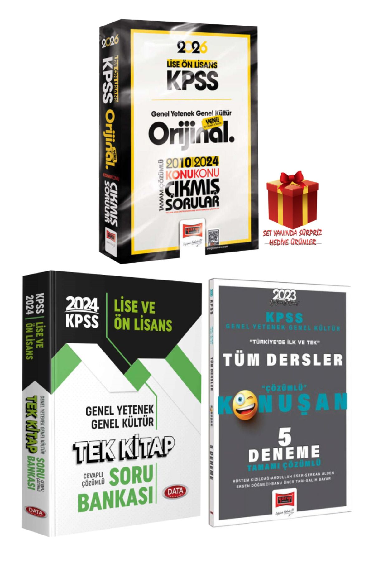 Yargı Yayınları 2026 KPSS Lise Ön Lisans Orijinal 2010-2024 Konu Konu Çıkmış Sorular+ Tek Kitap Soru Bankası+ Deneme