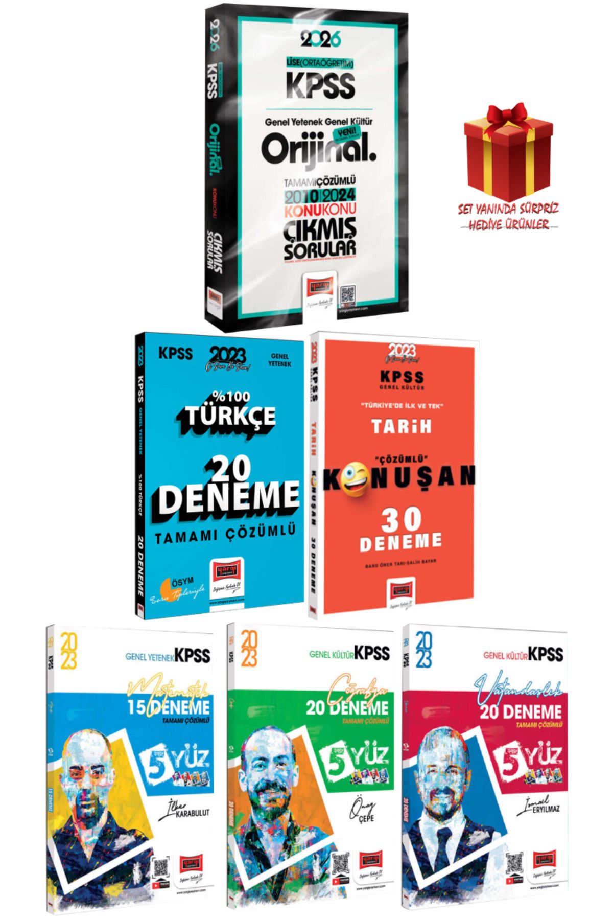 Yargı Yayınları 2026 KPSS Lise Orijinal 2010-2024 Konu Konu Çıkmış Sorular+ Tüm Dersler Deneme Seti+ Hediye