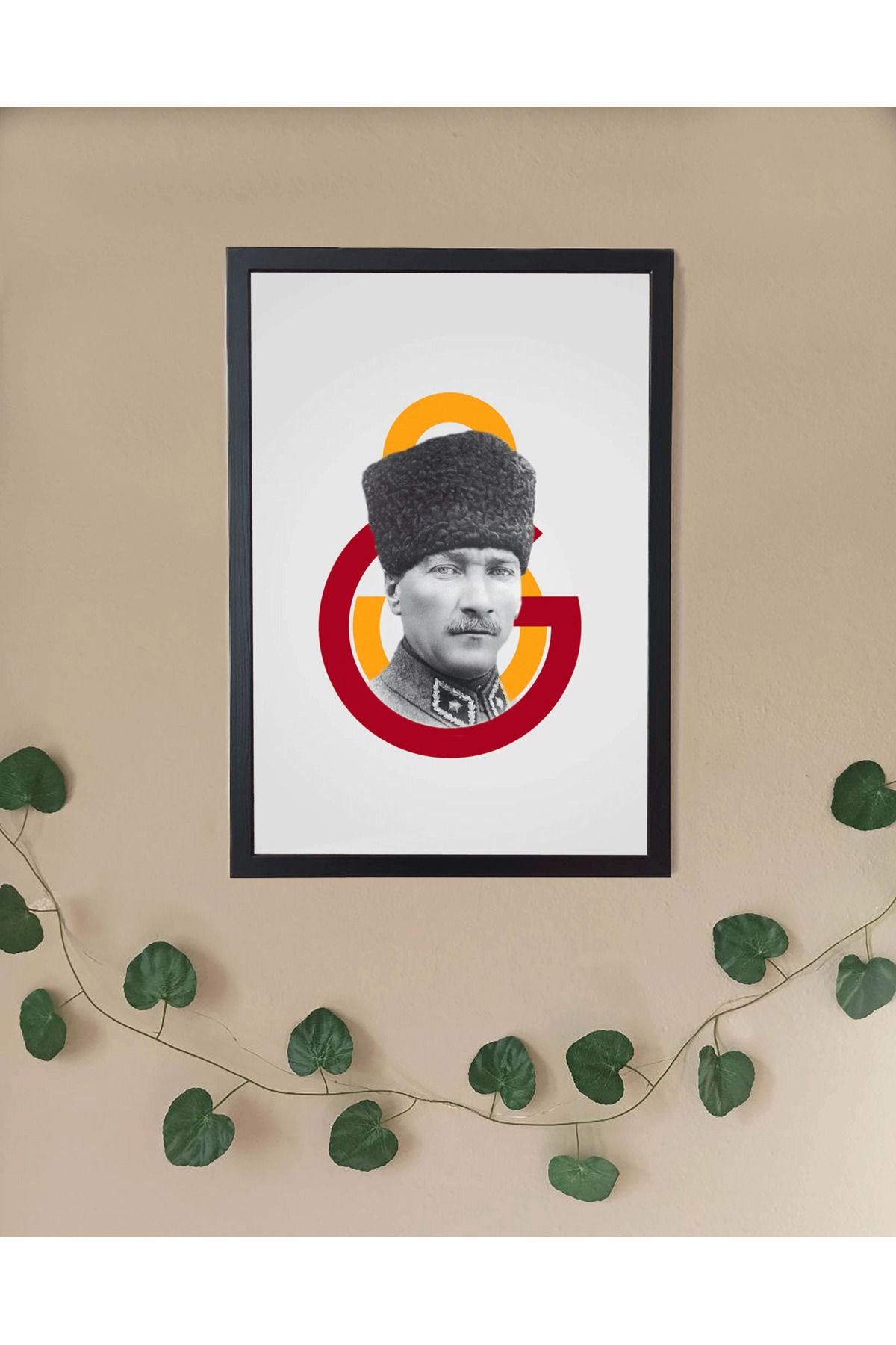Nulivez Çerçeveli, Mustafa Kemal Atatürk Tablo, 300 Micron Antireflecte Korumalı Tablo