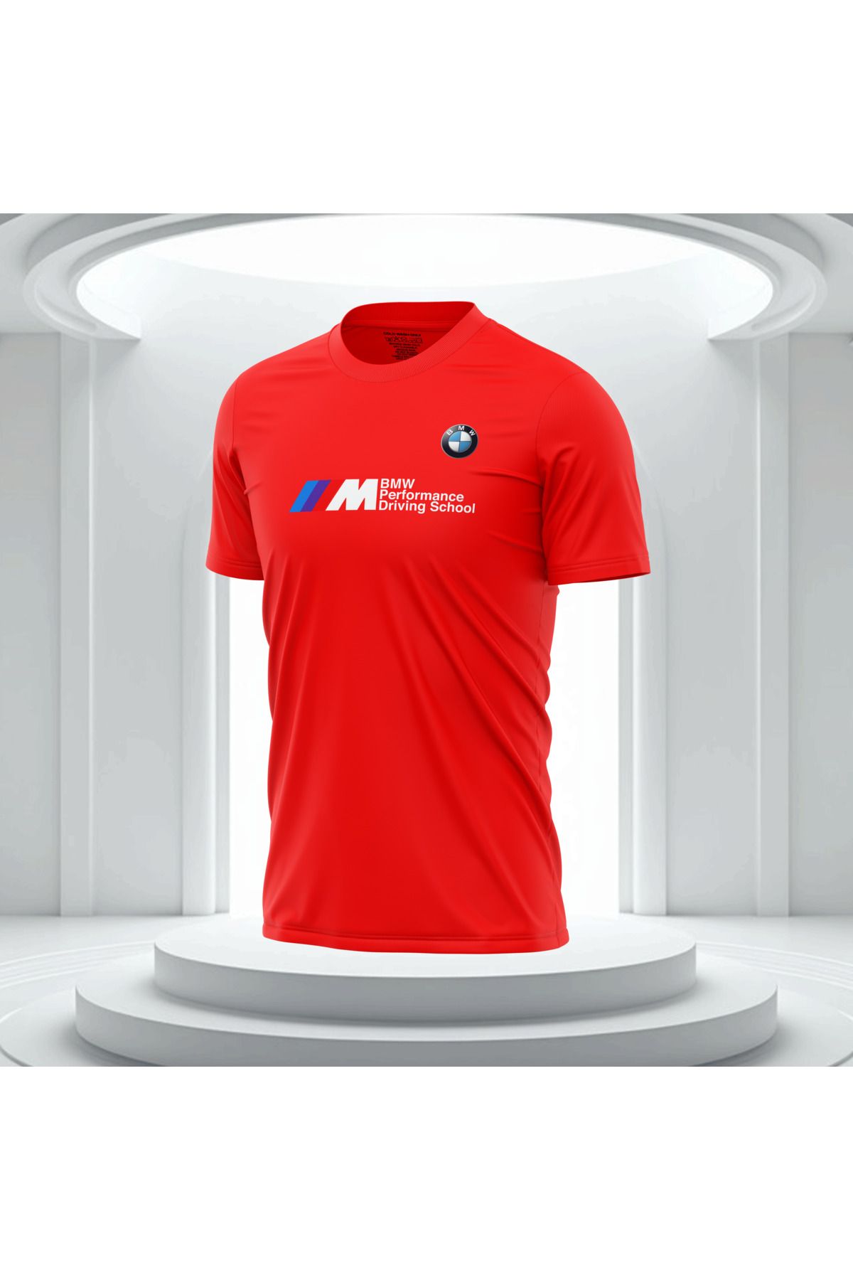 Bulvar Lee Erkek Sıfır Yaka BMW Baskılı Yazlık T-Shirt