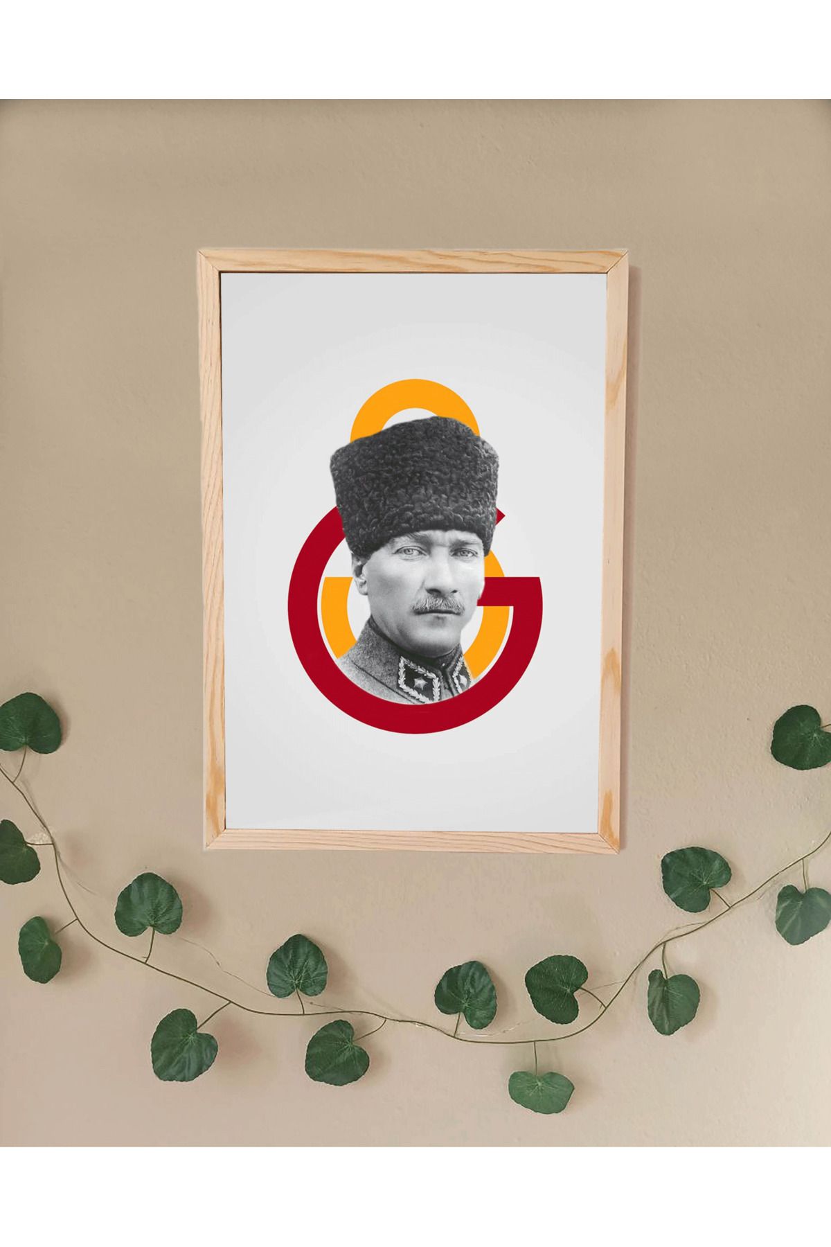 Nulivez Çerçeveli, Mustafa Kemal Atatürk Tablo, 300 Micron Antireflecte Korumalı Tablo