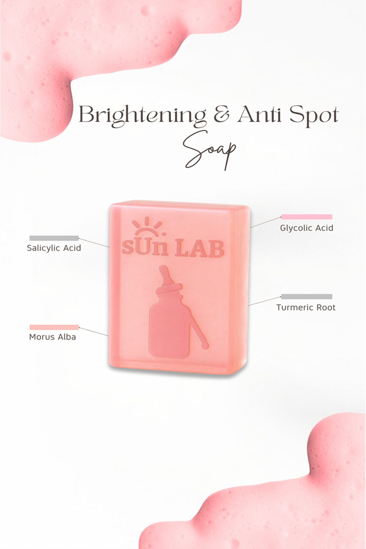 sun lab beauty care solution Cilt Tonu Eşitleyici, Koyu Leke Karşıtı, Kızarıklık Giderici Brightening & Anti-Spot Sabun 50gr